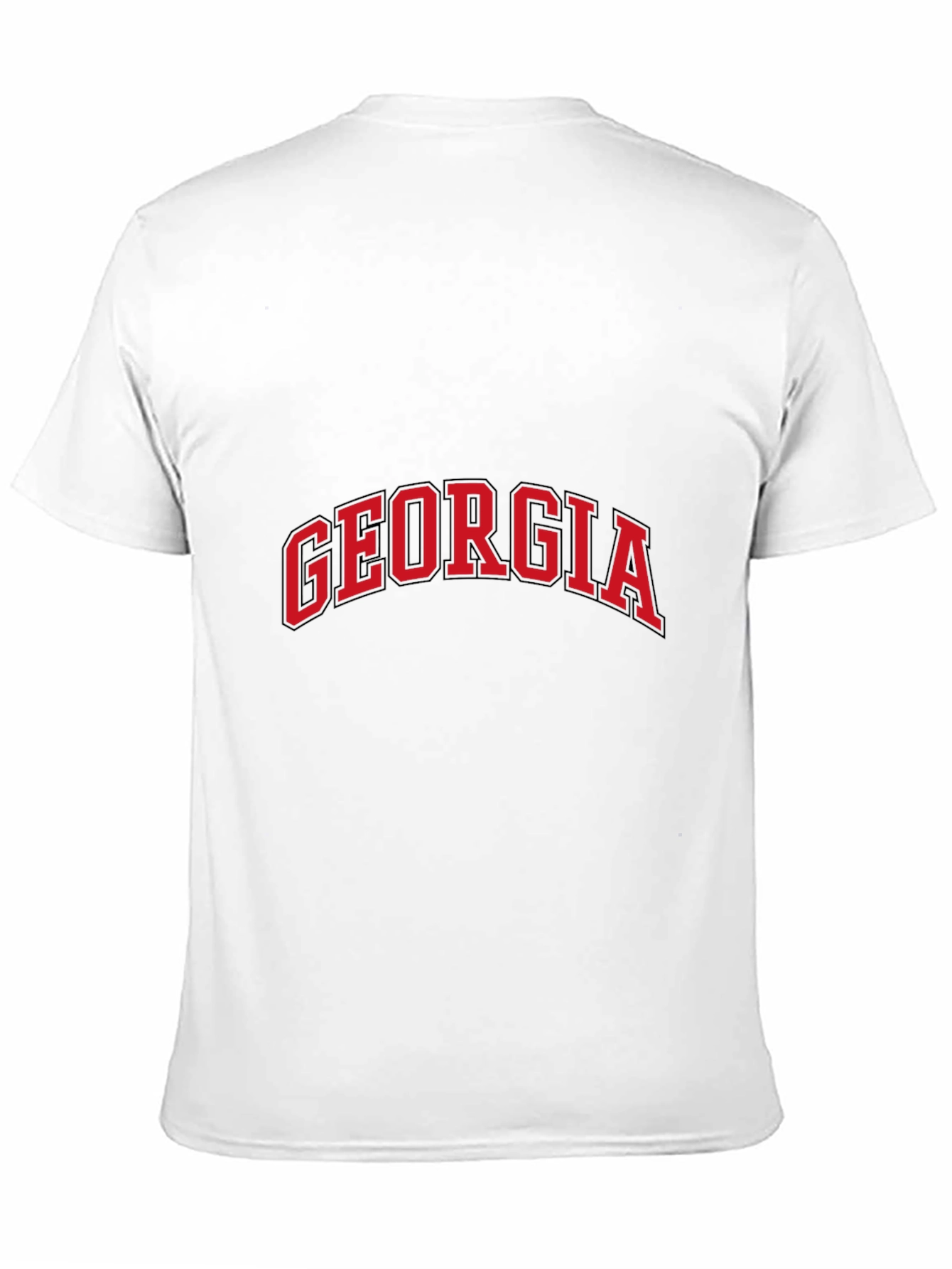 Georgia Red Text Black T-Shirt