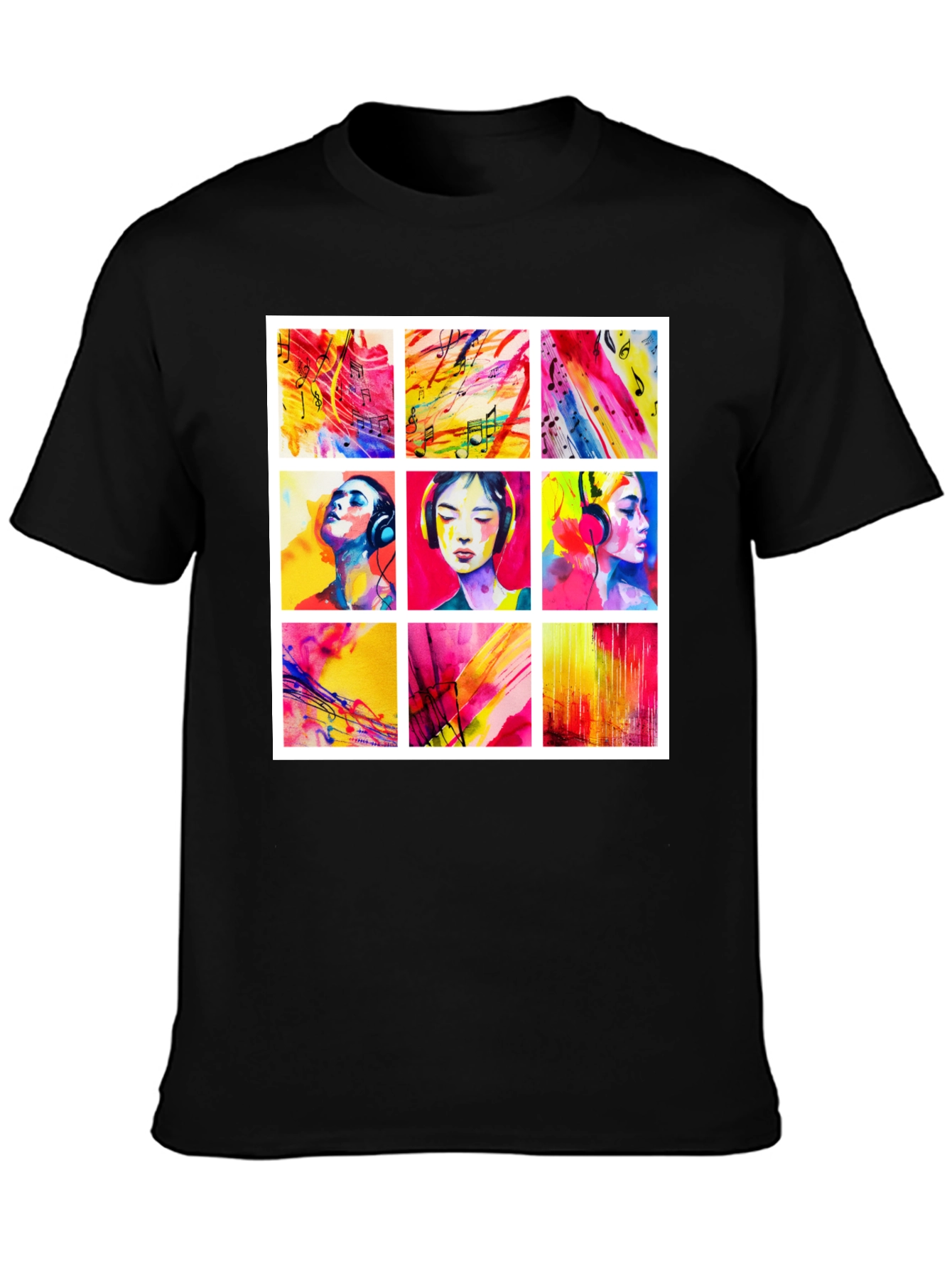 Artistic Watercolor Music T-Shirt