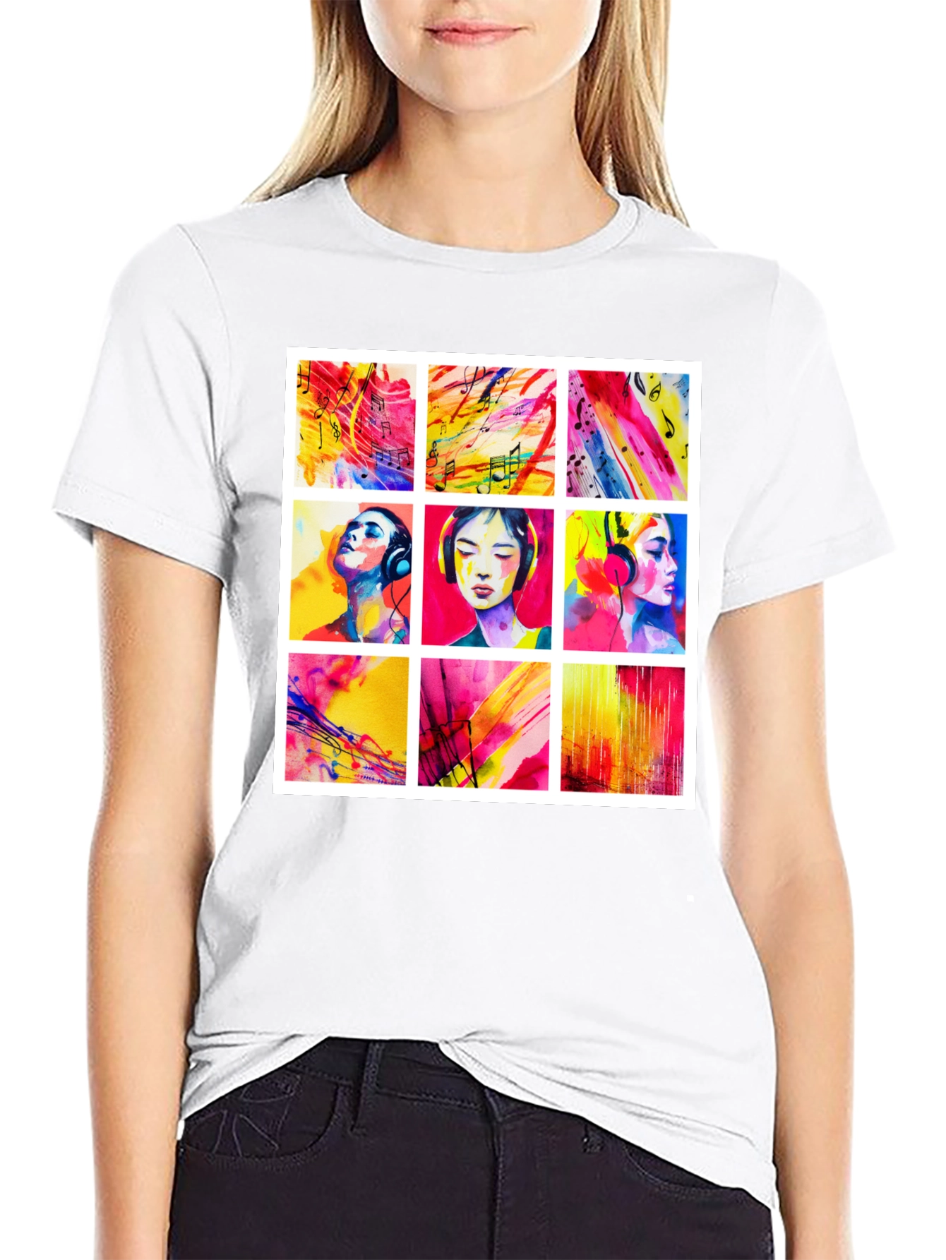 Artistic Watercolor Music T-Shirt