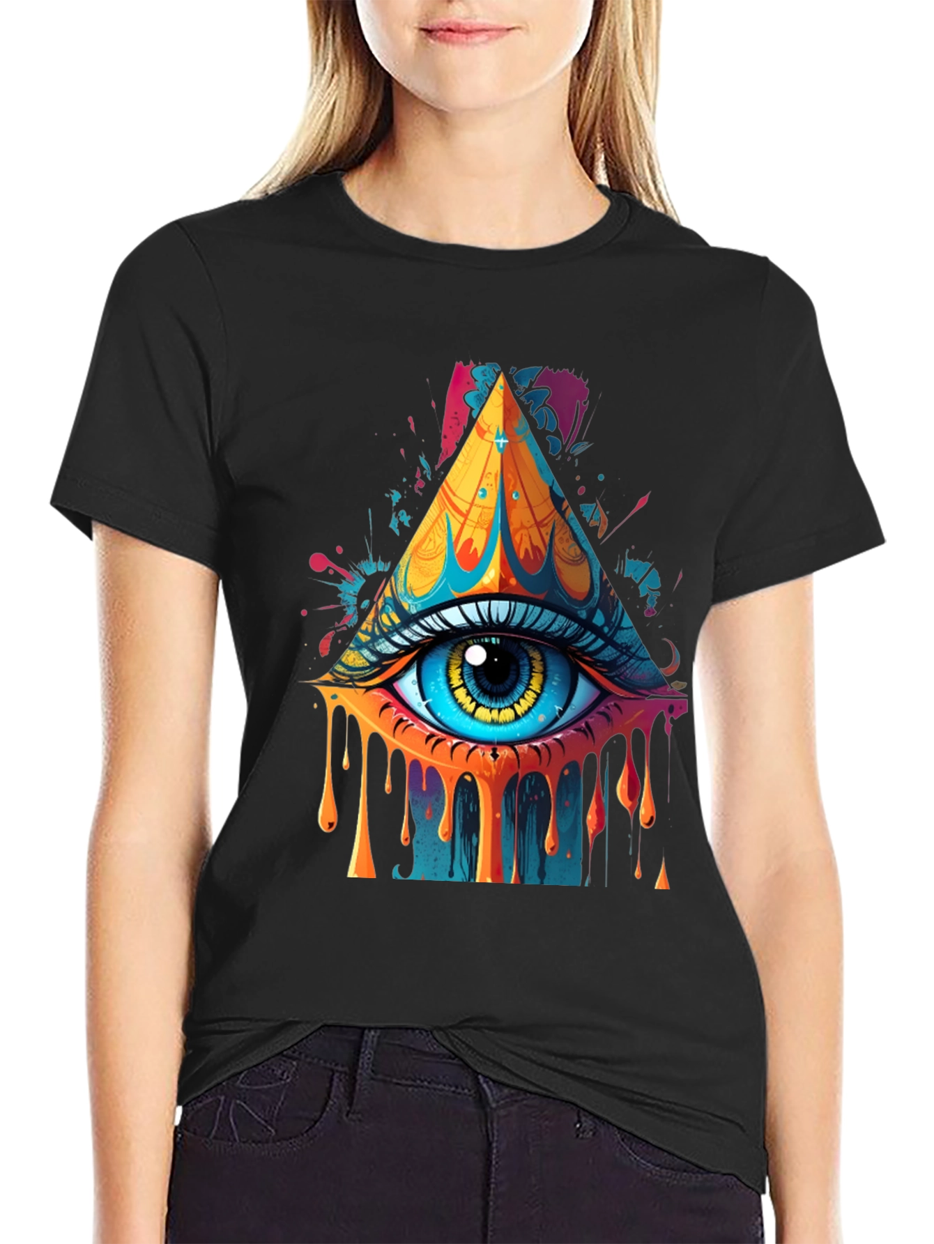 Eye Pyramid Graphic Print Tee