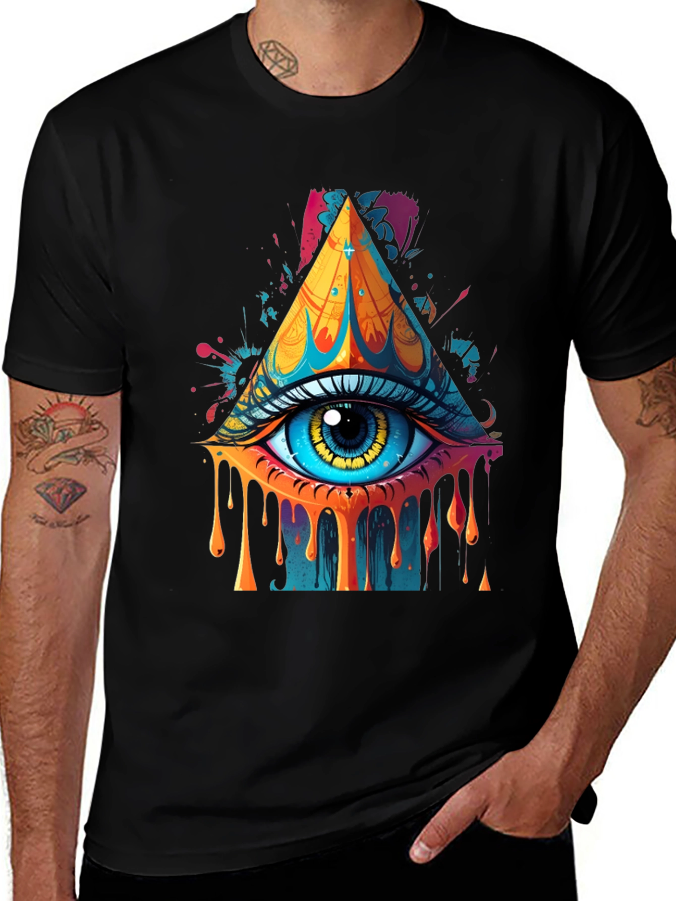 Eye Pyramid Graphic Print Tee