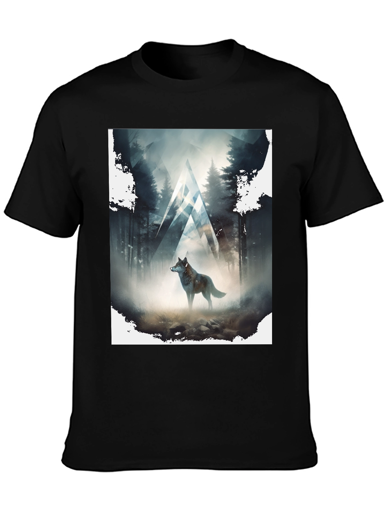 Wolf Forest Graphic Tee - Black