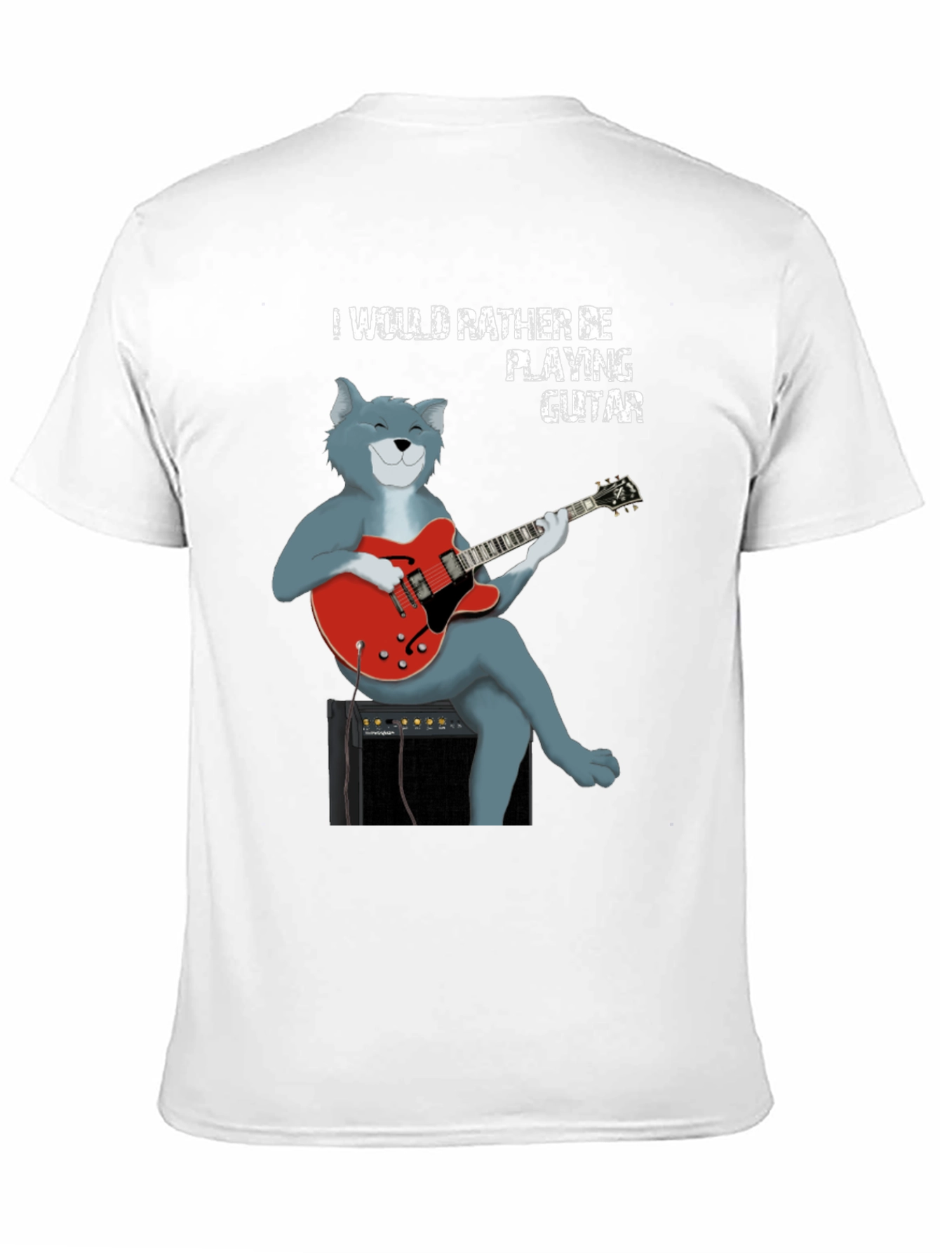 Cat Guitarist T-Shirt - Playful Music Lover Tee