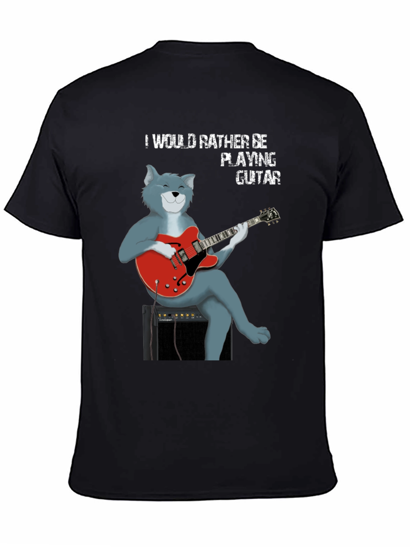 Cat Guitarist T-Shirt - Playful Music Lover Tee