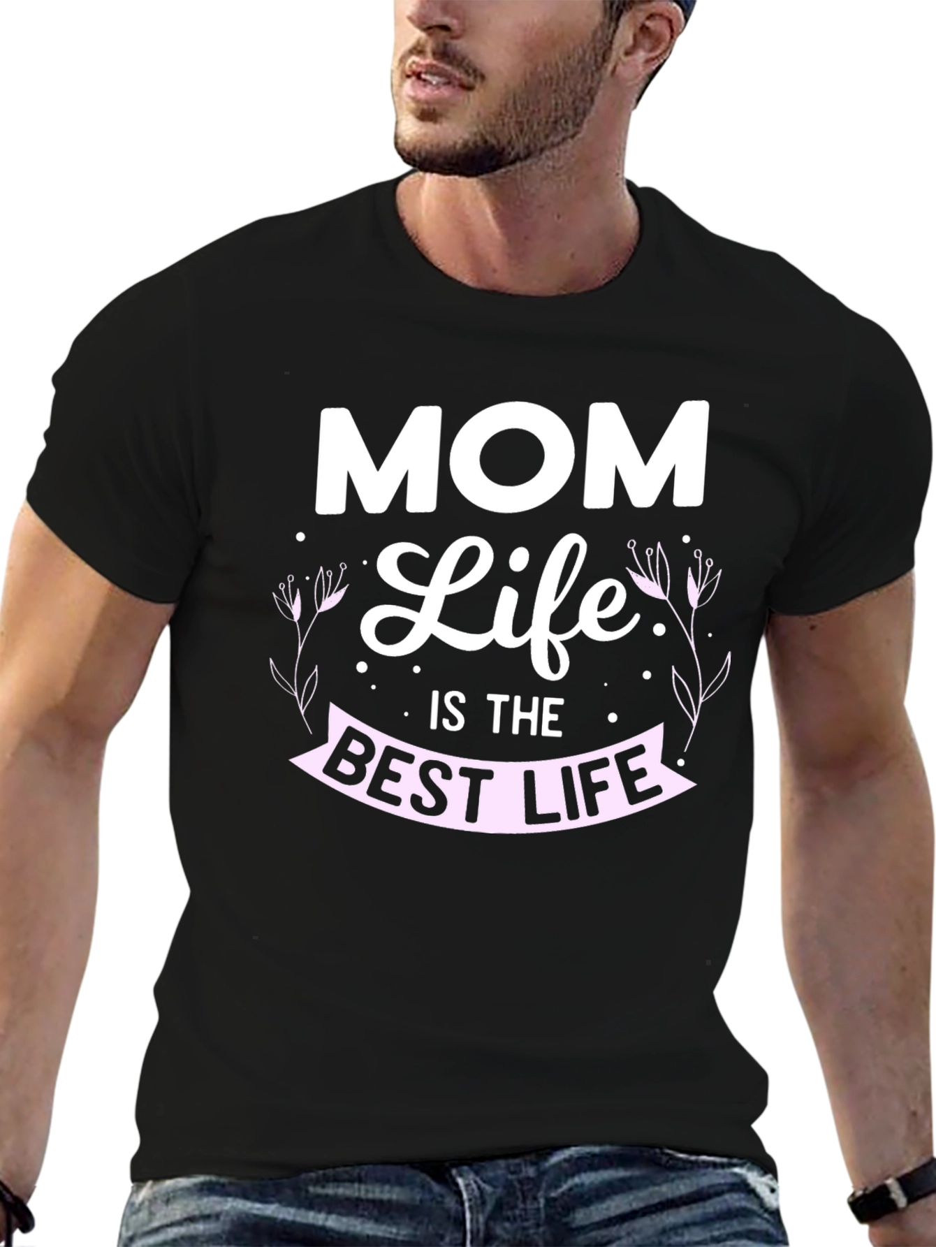 Mom Life Best Life Graphic Tee - Black