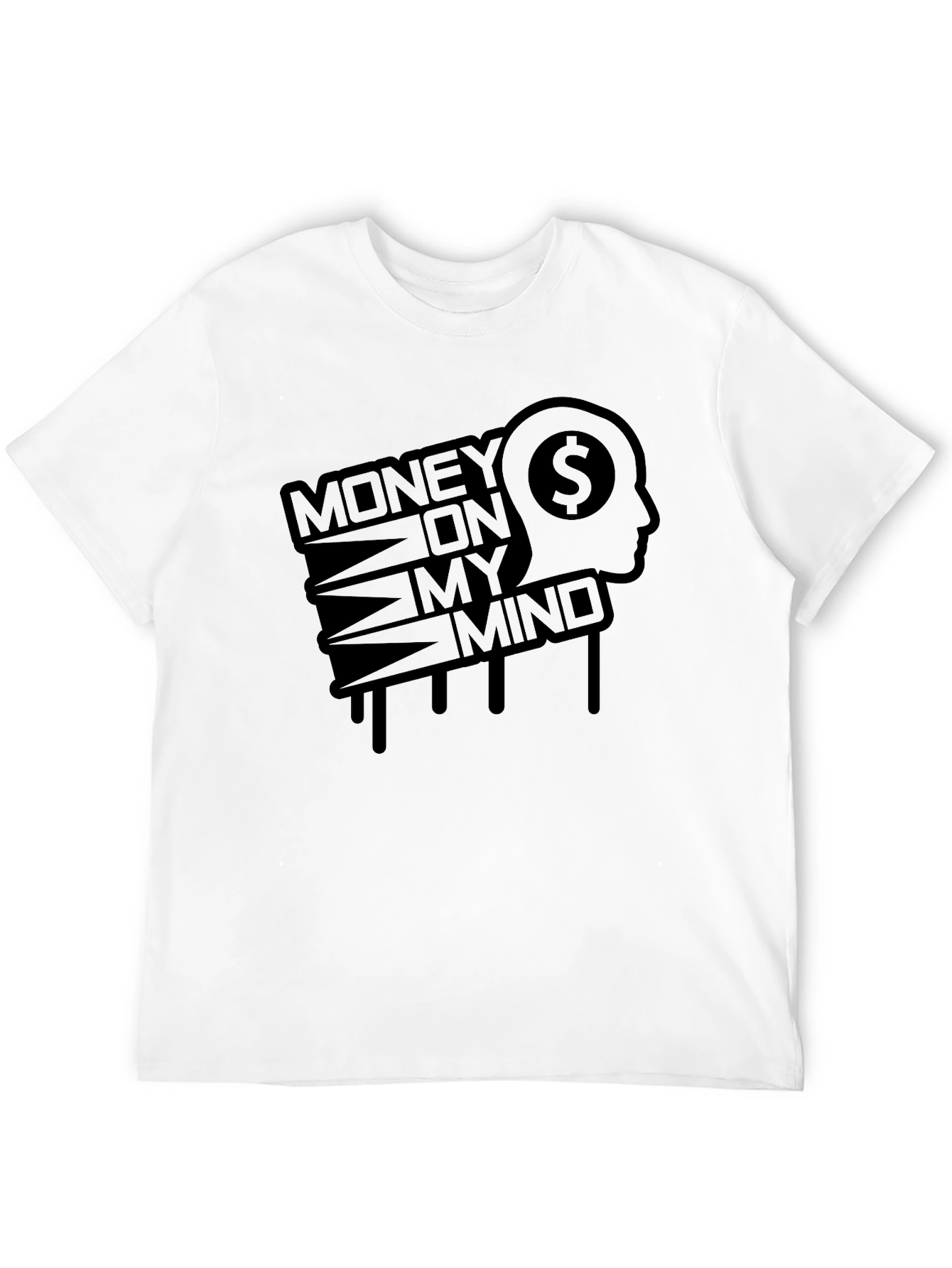 Money On My Mind Black Graphic Tee