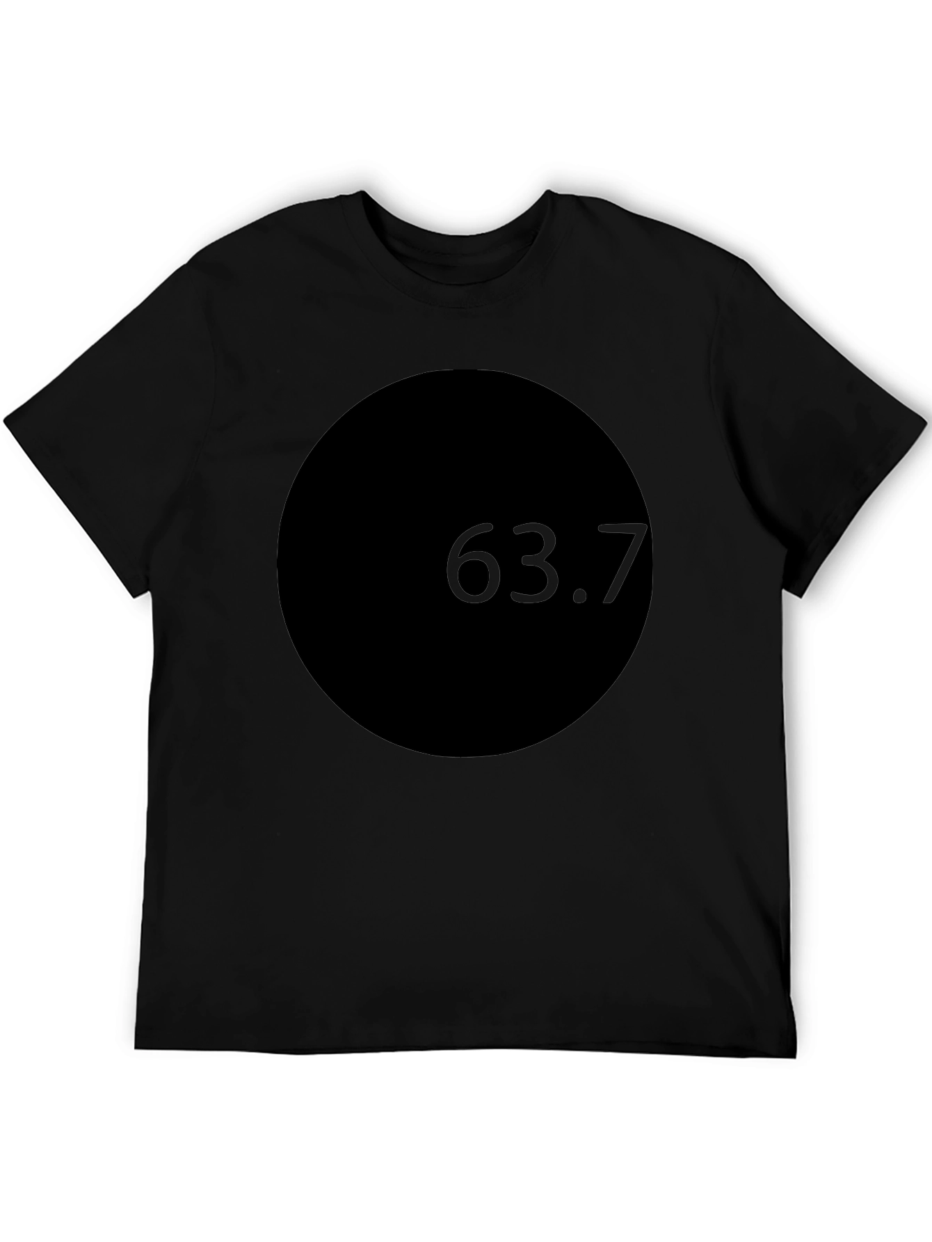 Mens Black Graphic Tee - Bold Number Print