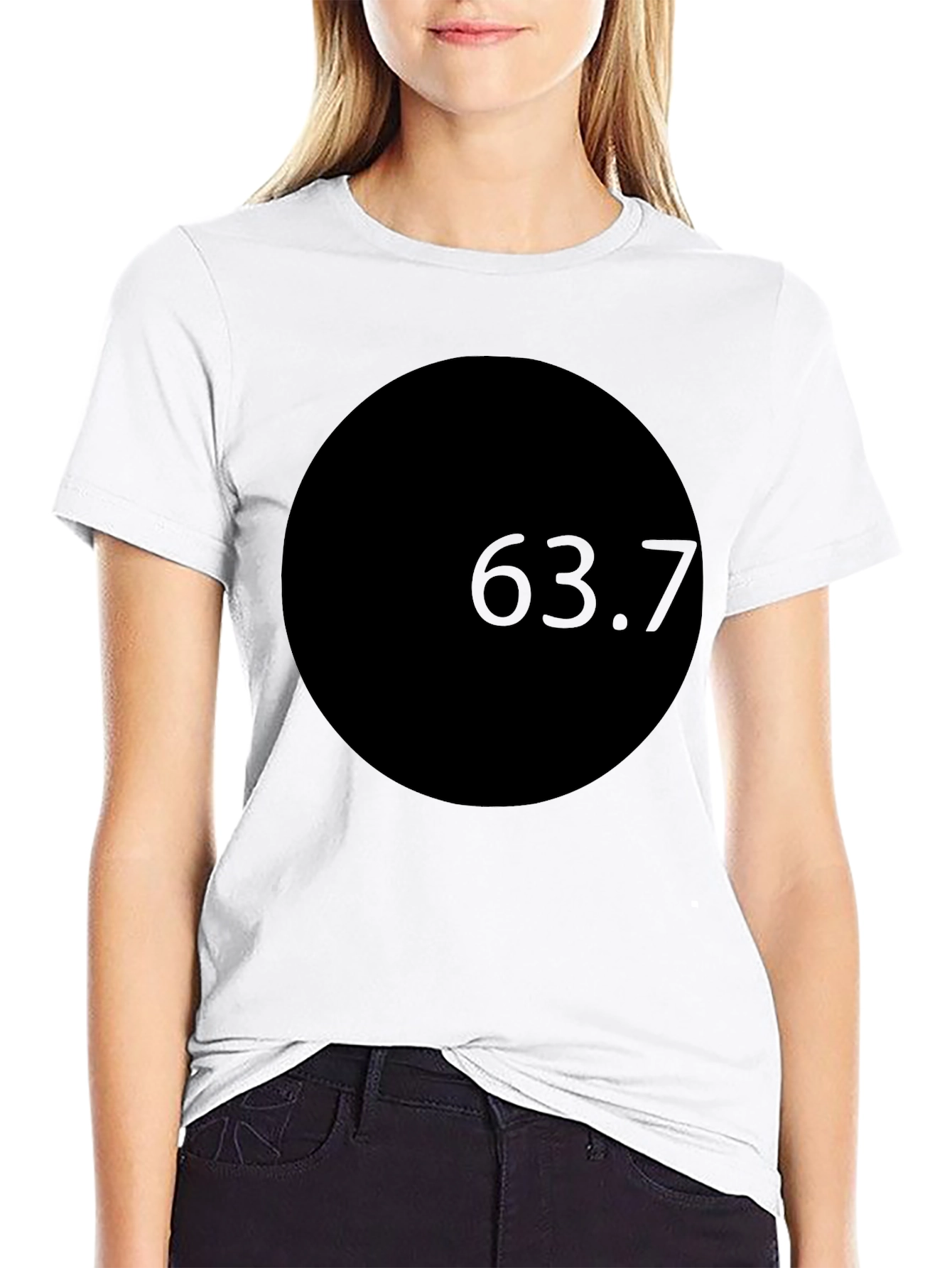Mens Black Graphic Tee - Bold Number Print