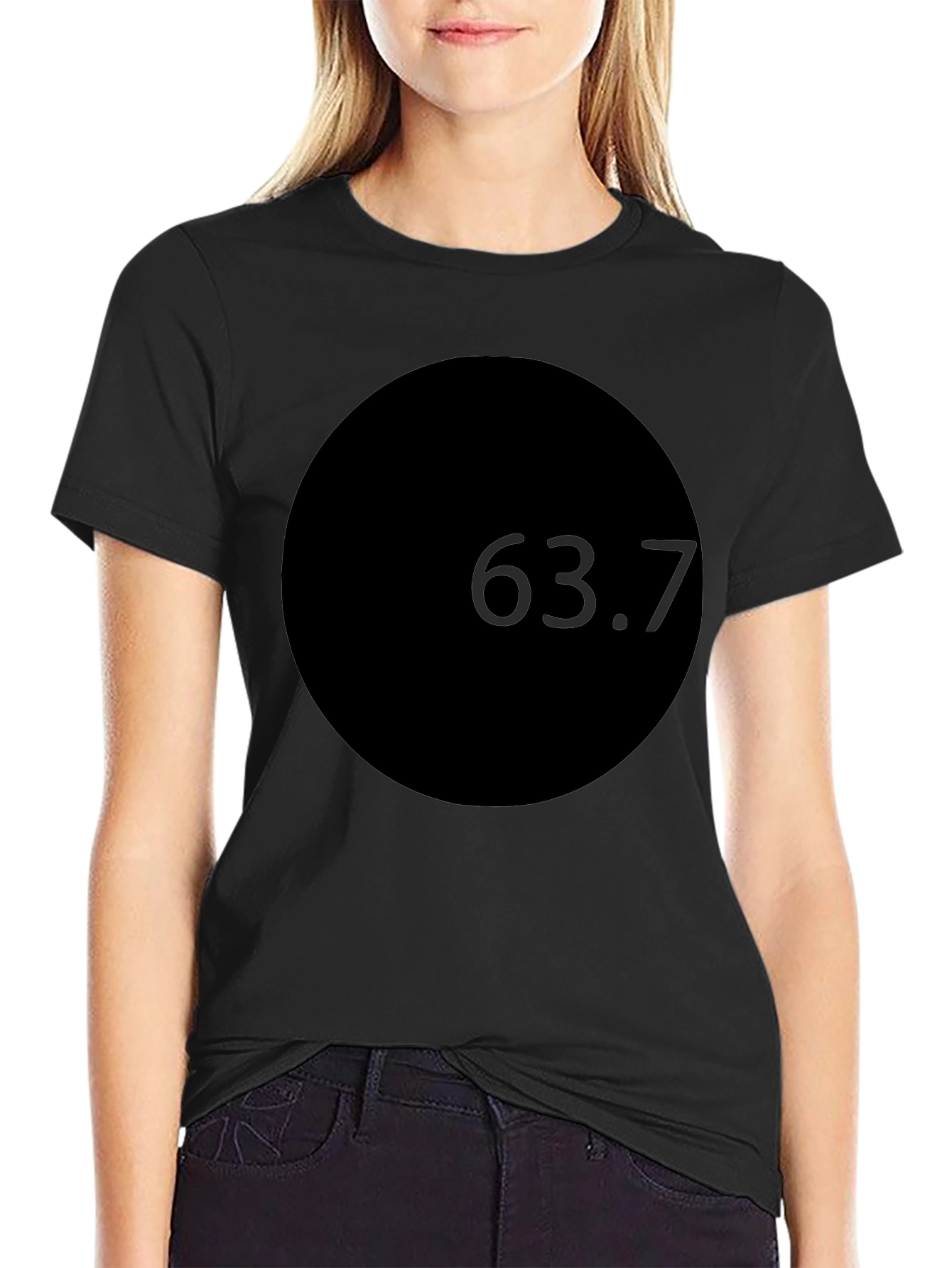 Mens Black Graphic Tee - Bold Number Print