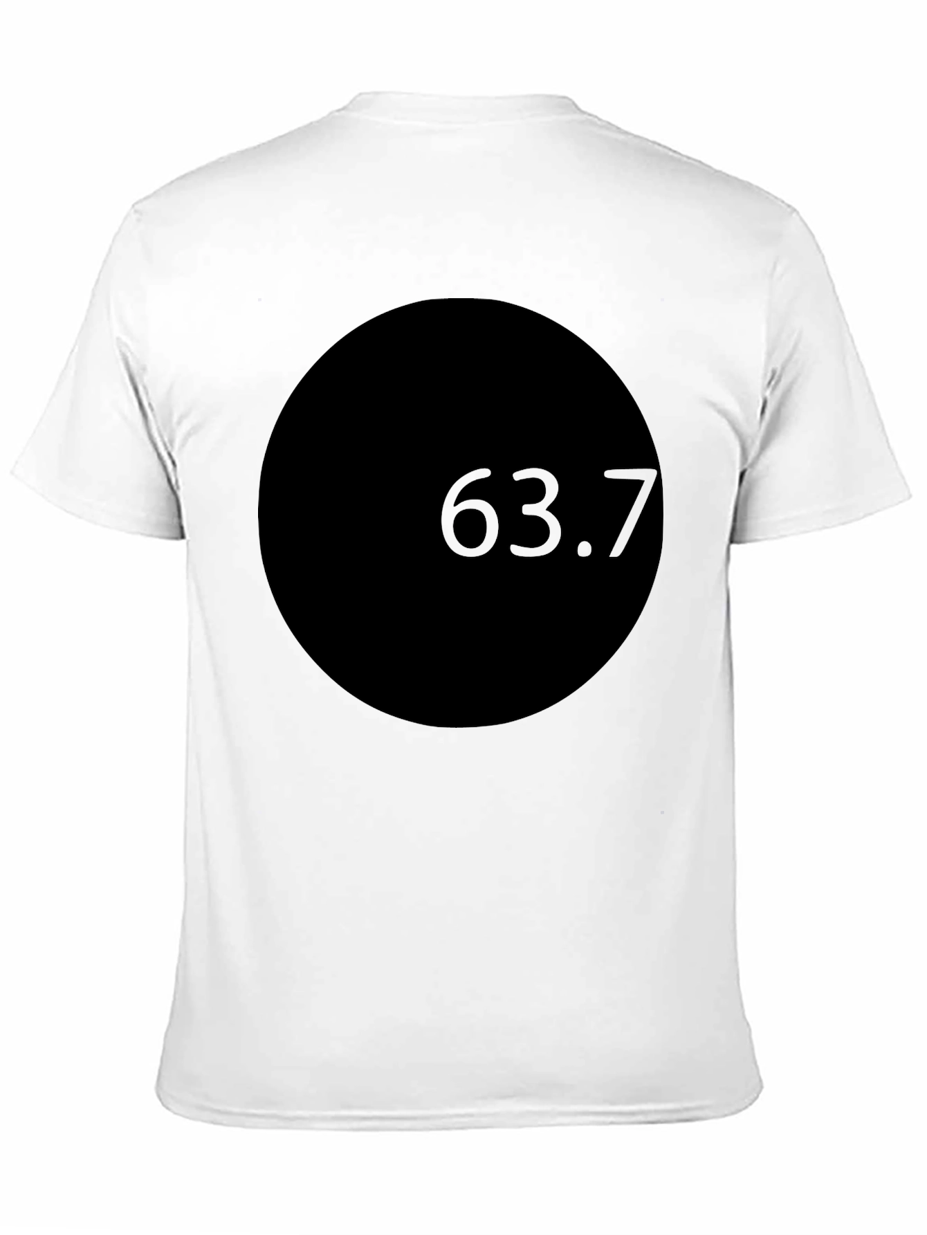 Mens Black Graphic Tee - Bold Number Print