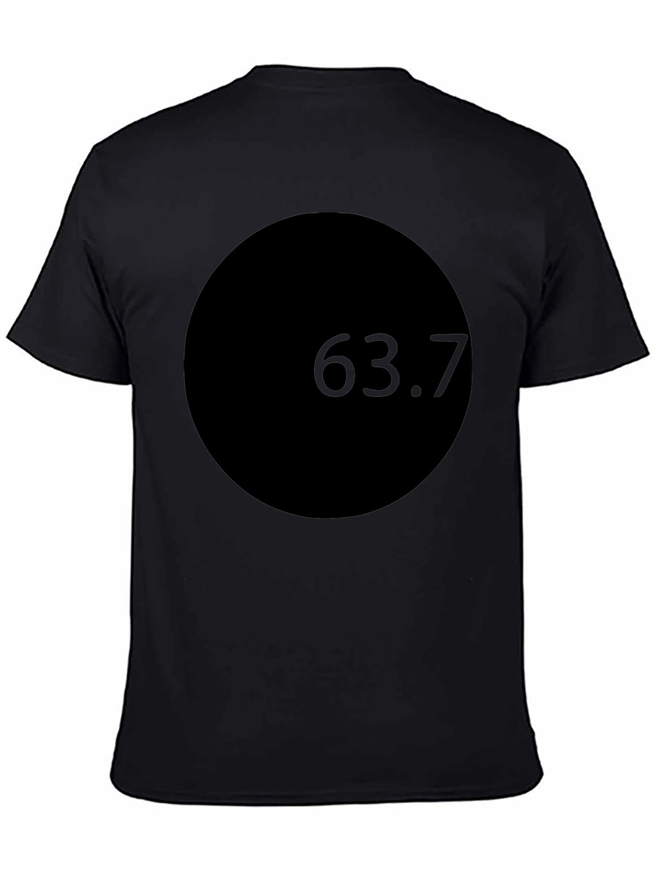 Mens Black Graphic Tee - Bold Number Print