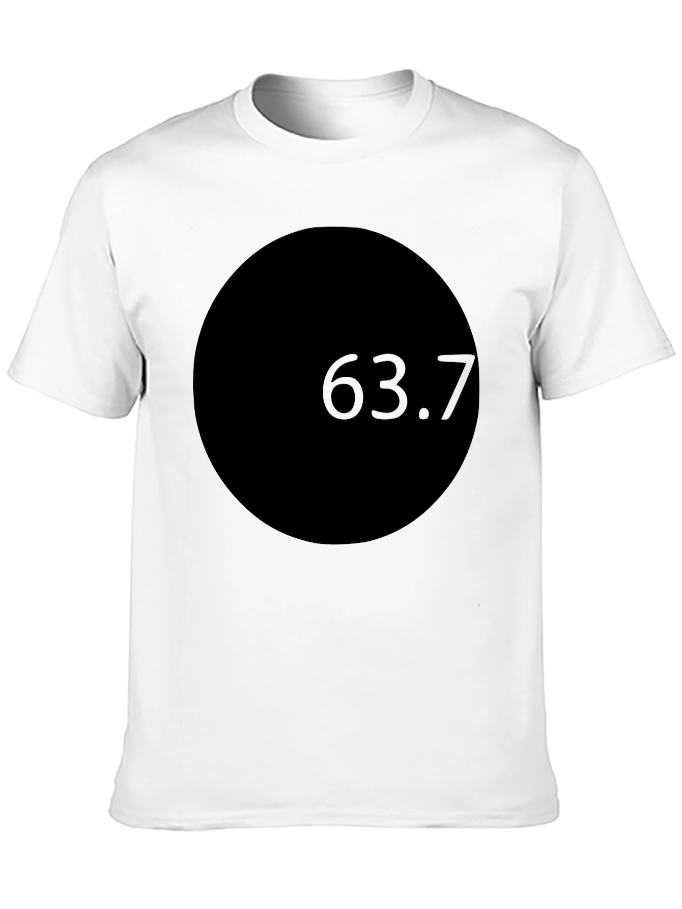 Mens Black Graphic Tee - Bold Number Print