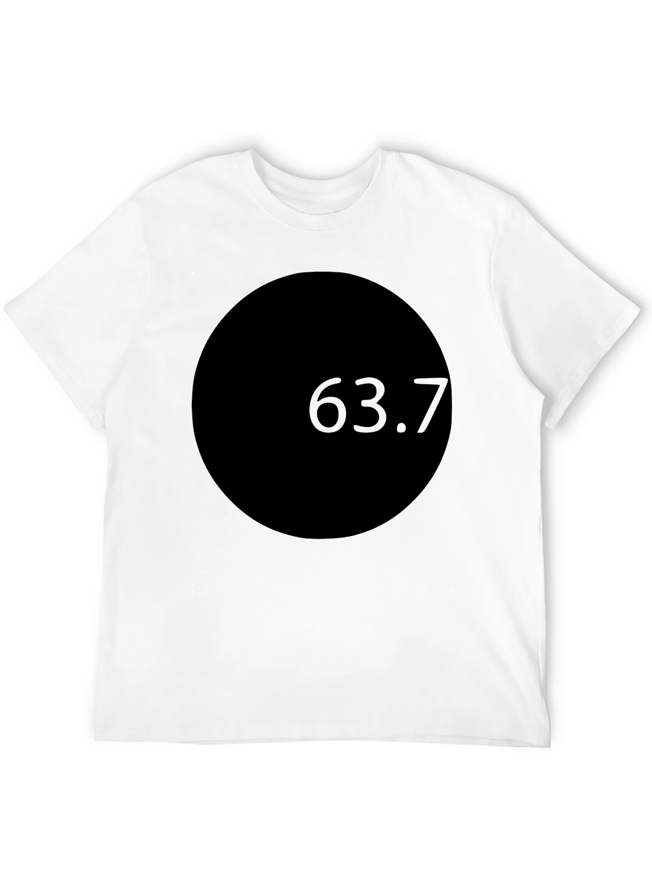 Mens Black Graphic Tee - Bold Number Print