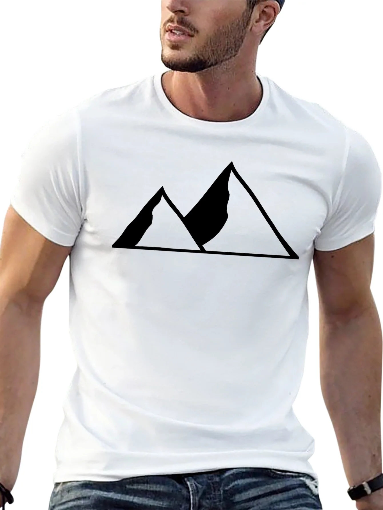 Mens Black Mountain Graphic Tee - Adventure Style