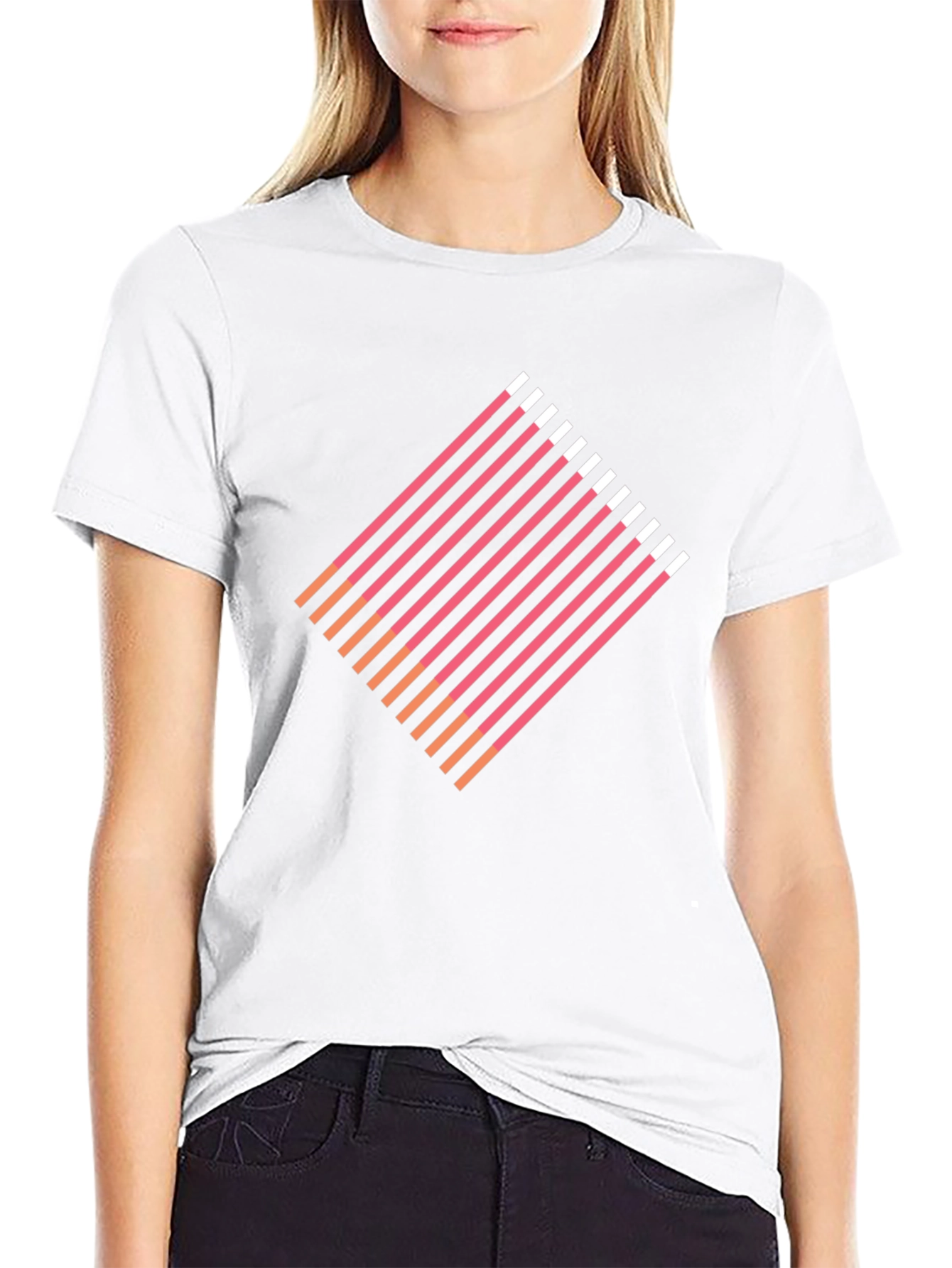 Modern Geometric Stripe T-Shirt