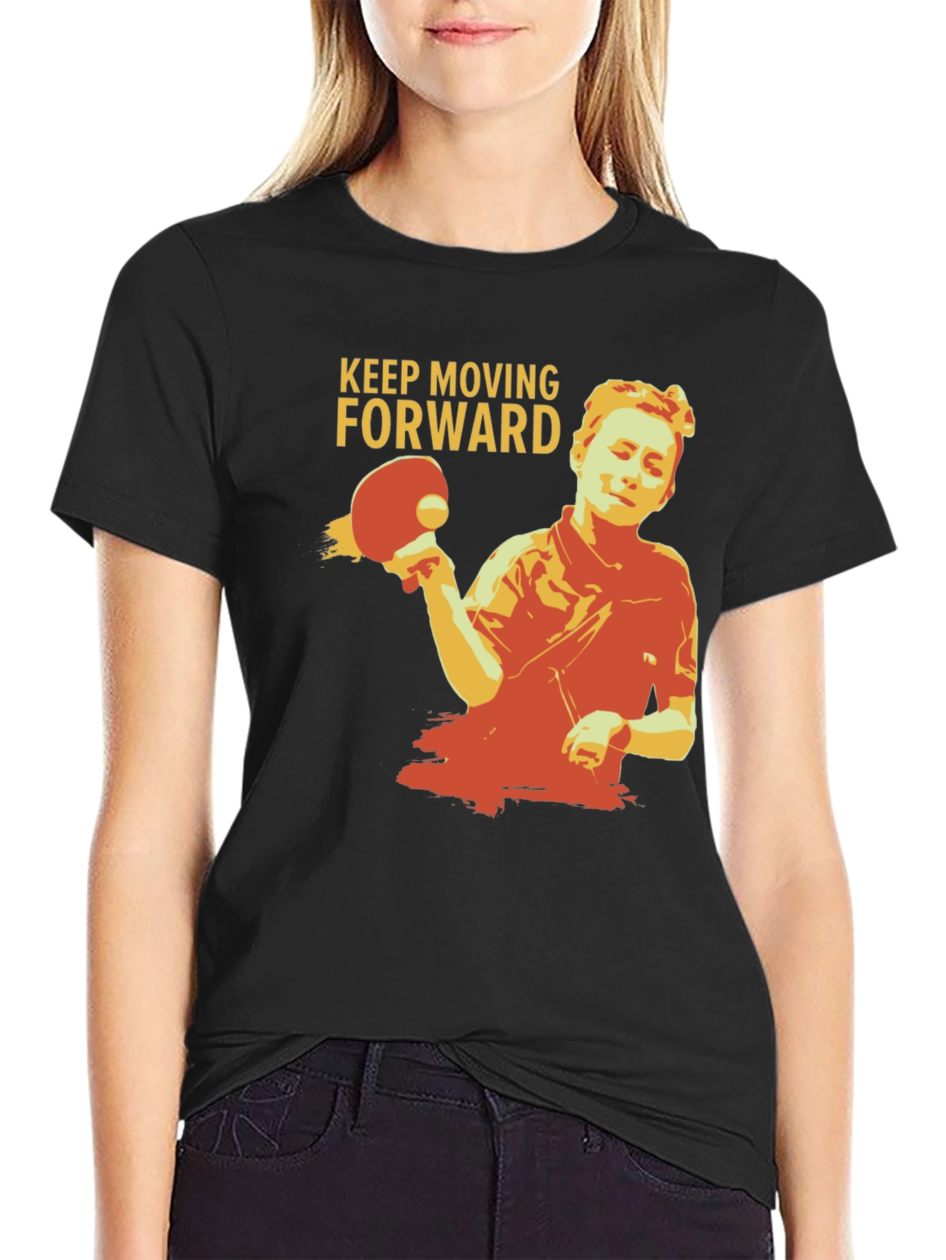 Keep Moving Forward Table Tennis Graphic Tee