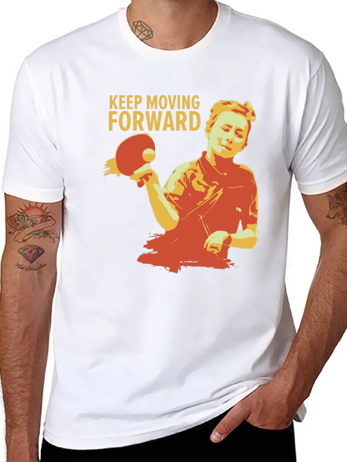 Keep Moving Forward Table Tennis Graphic Tee