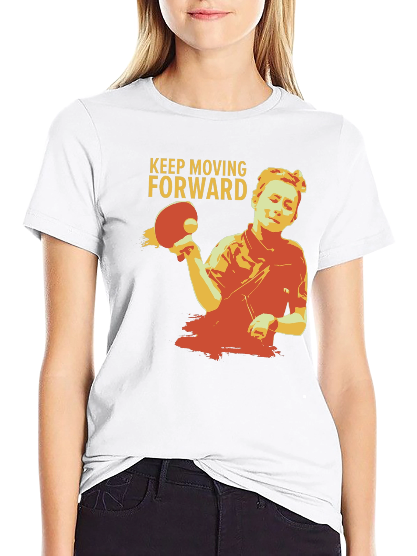 Keep Moving Forward Table Tennis Graphic Tee
