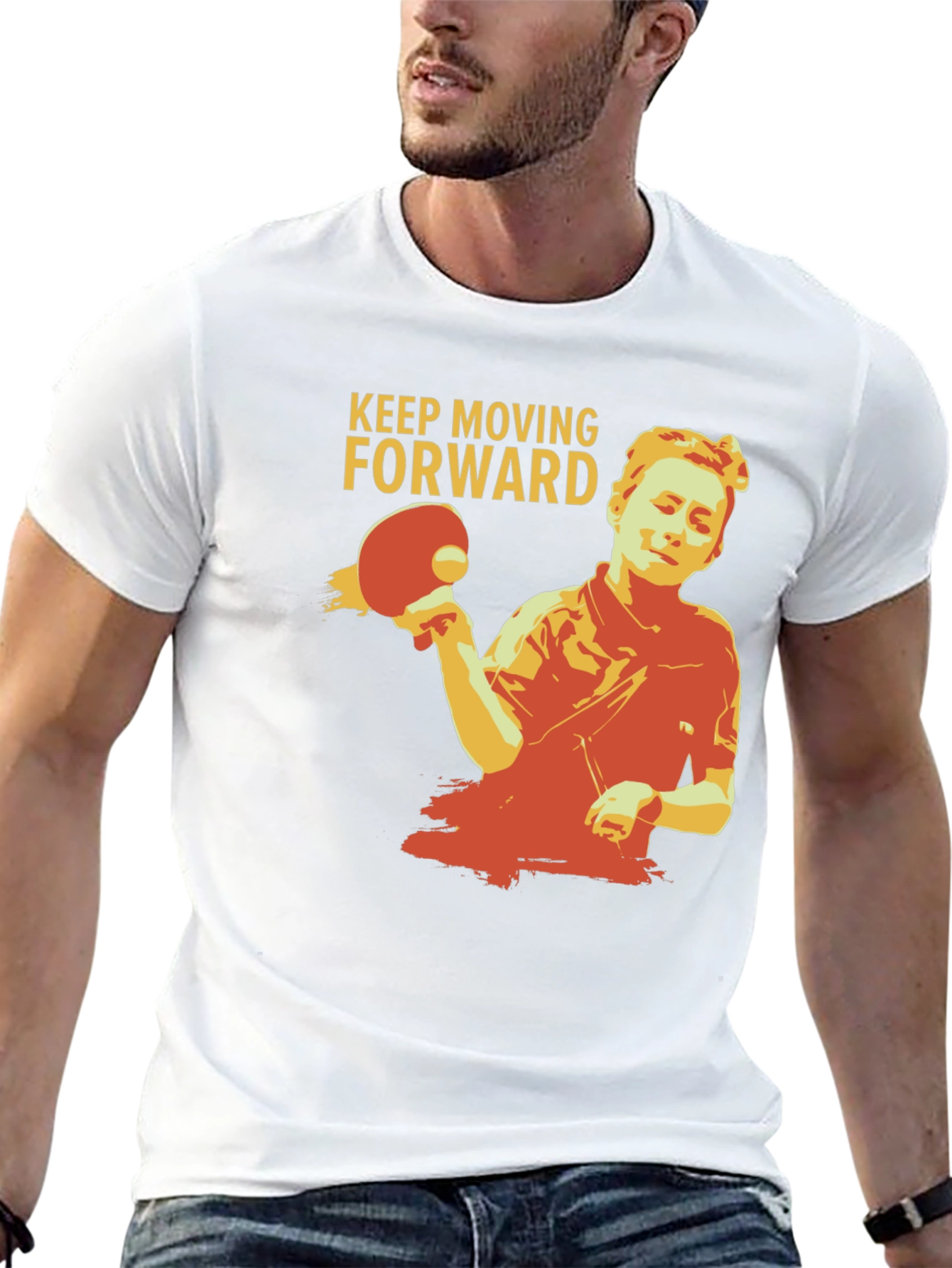 Keep Moving Forward Table Tennis Graphic Tee
