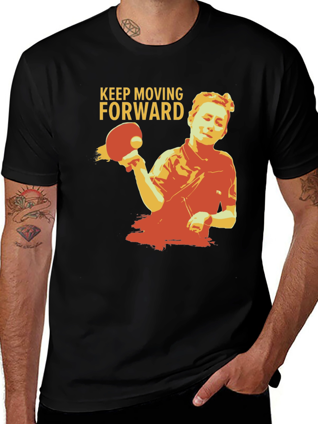 Keep Moving Forward Table Tennis Graphic Tee