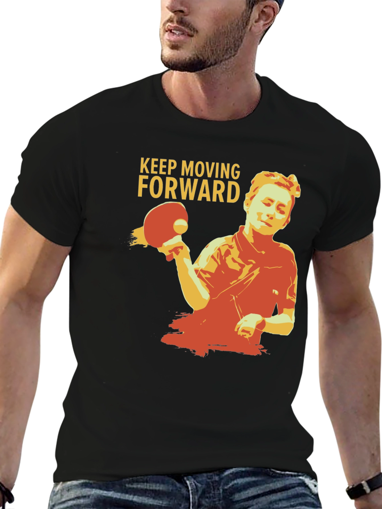 Keep Moving Forward Table Tennis Graphic Tee