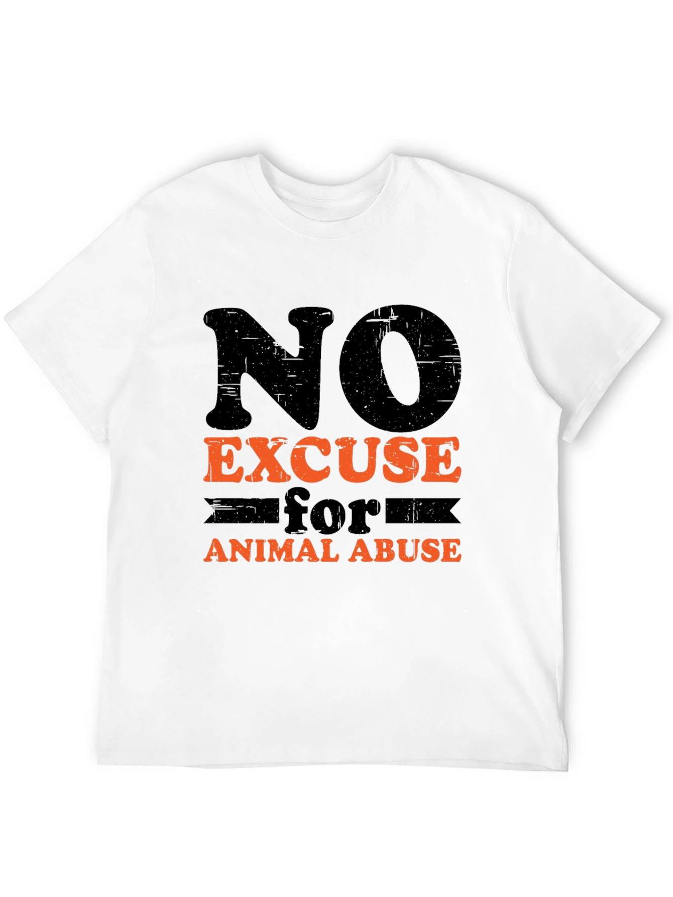 No Excuse for Animal Abuse Black T-Shirt