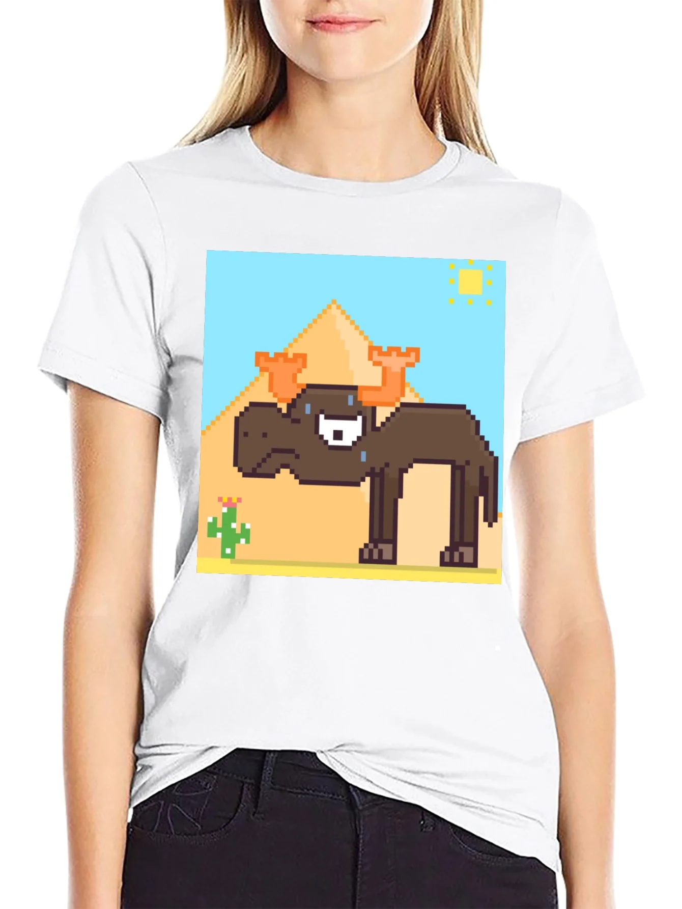Pixelated Moose Desert Graphic Tee
