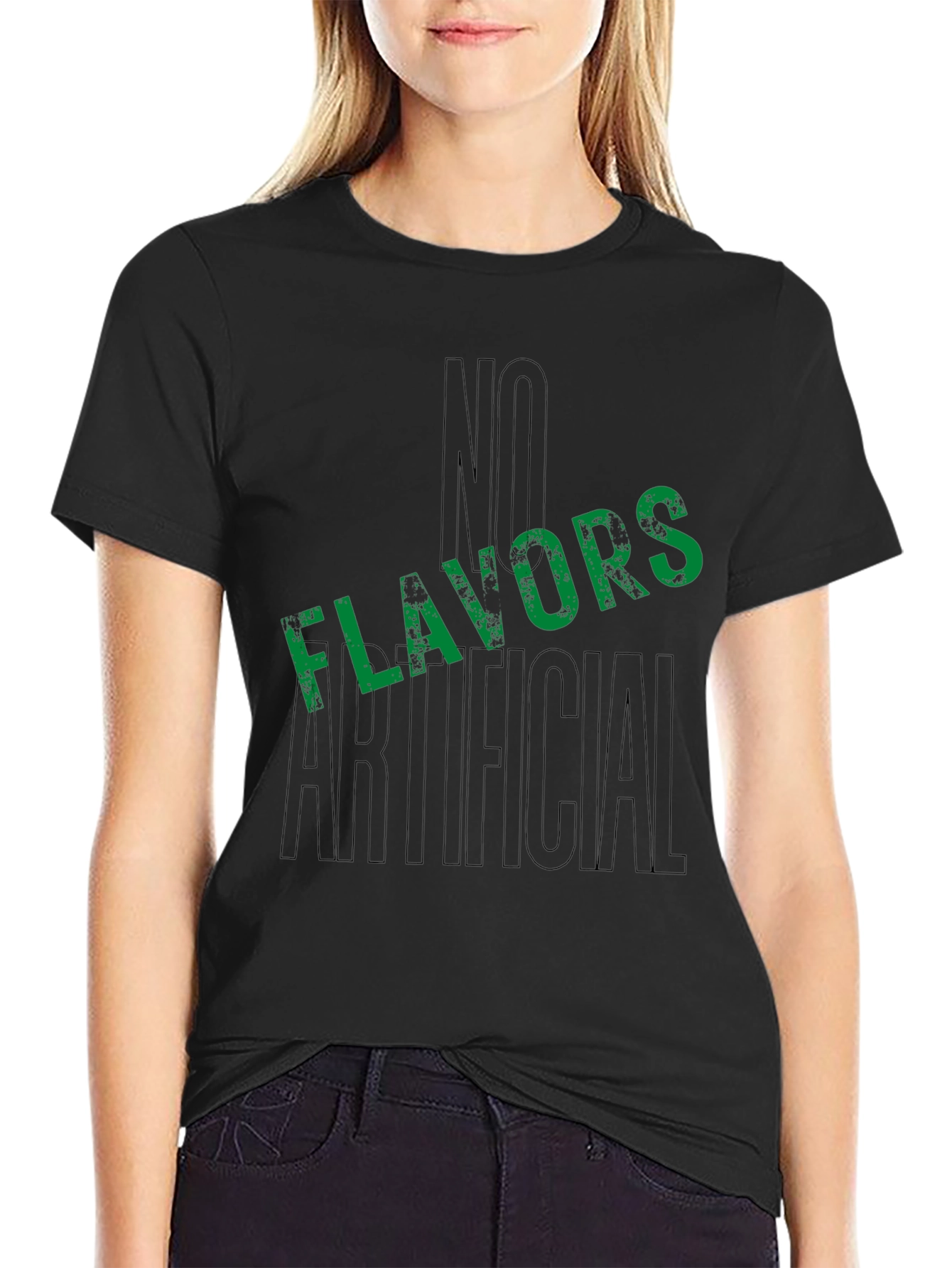No Artificial Flavors Black T-Shirt