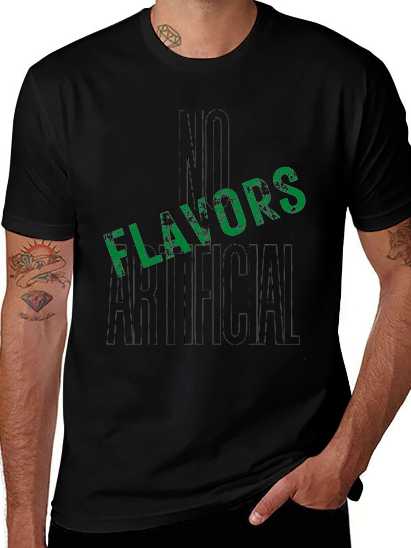 No Artificial Flavors Black T-Shirt