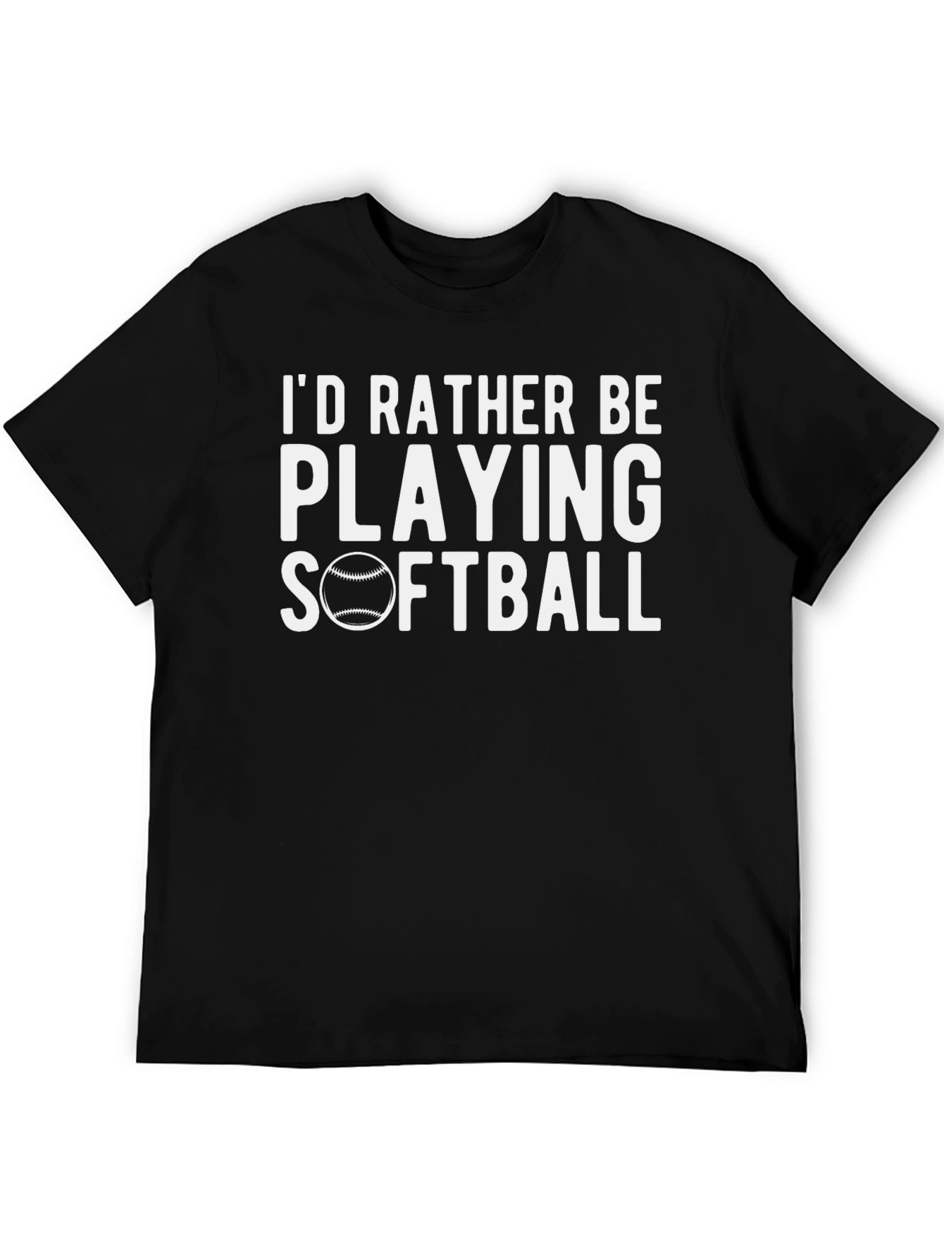 Id Rather Be Playing Softball Graphic Tee