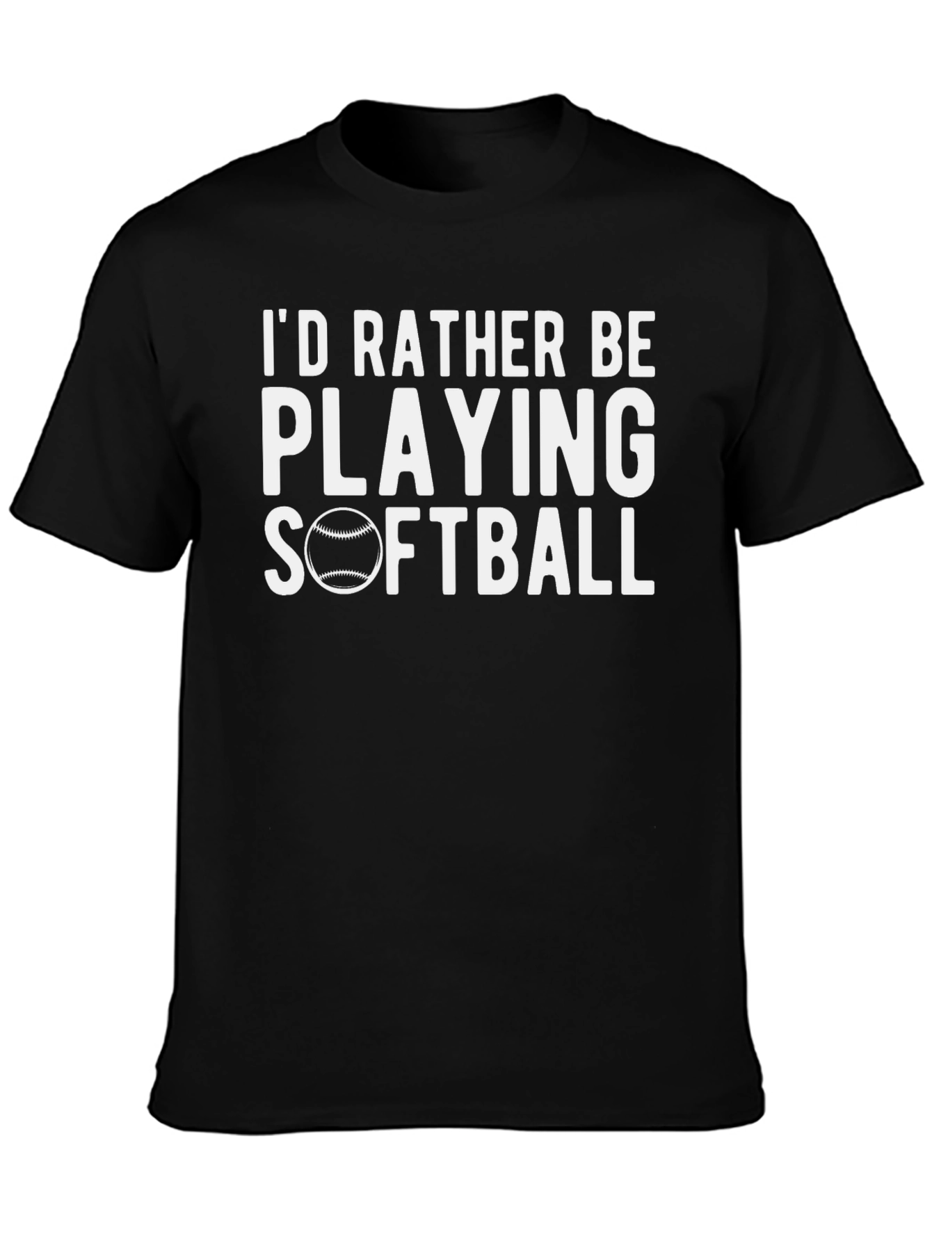 Id Rather Be Playing Softball Graphic Tee