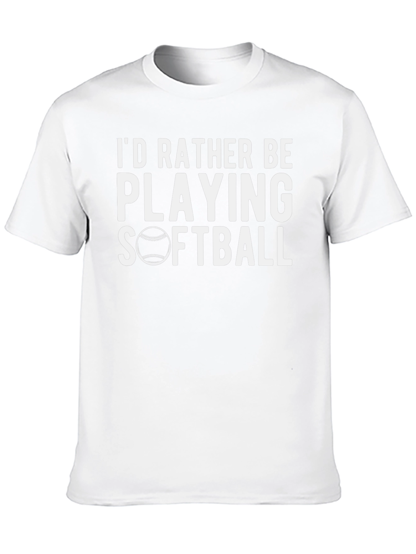 Id Rather Be Playing Softball Graphic Tee