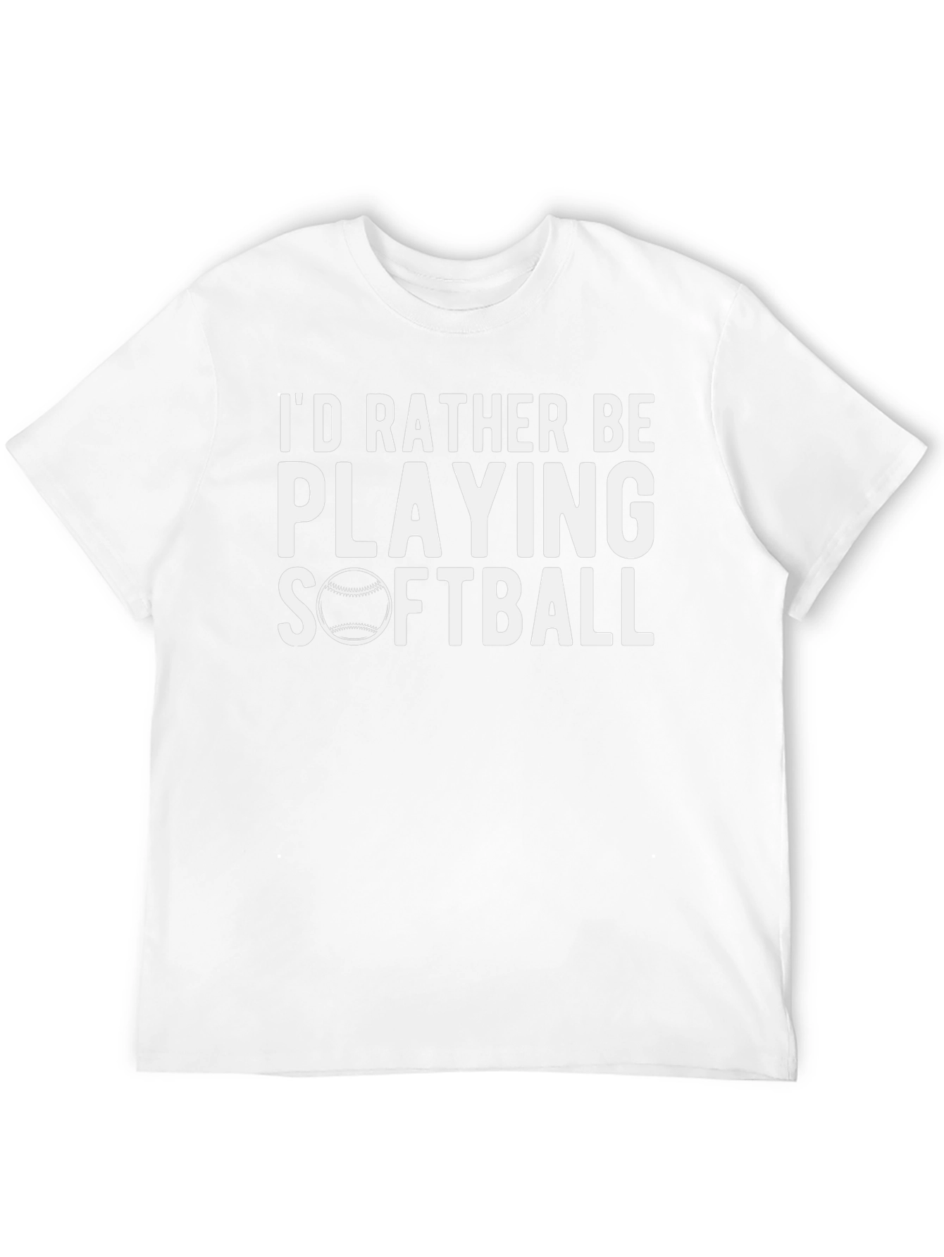 Id Rather Be Playing Softball Graphic Tee