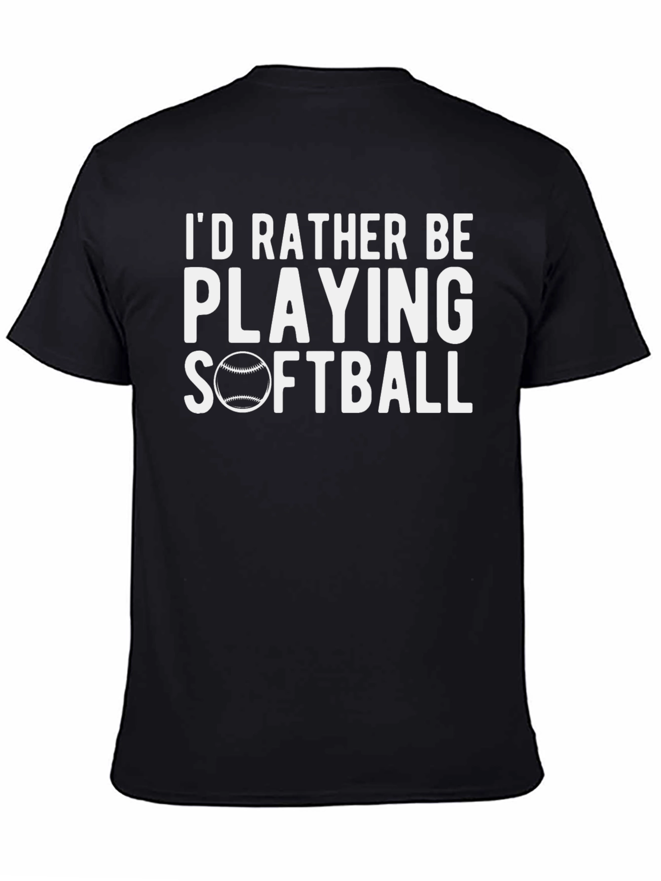 Id Rather Be Playing Softball Graphic Tee
