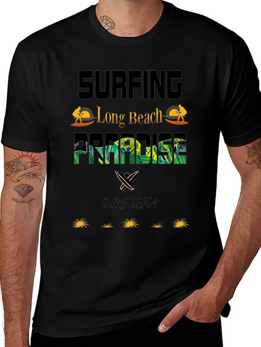 Surfing Long Beach Paradise Surf Team T-Shirt