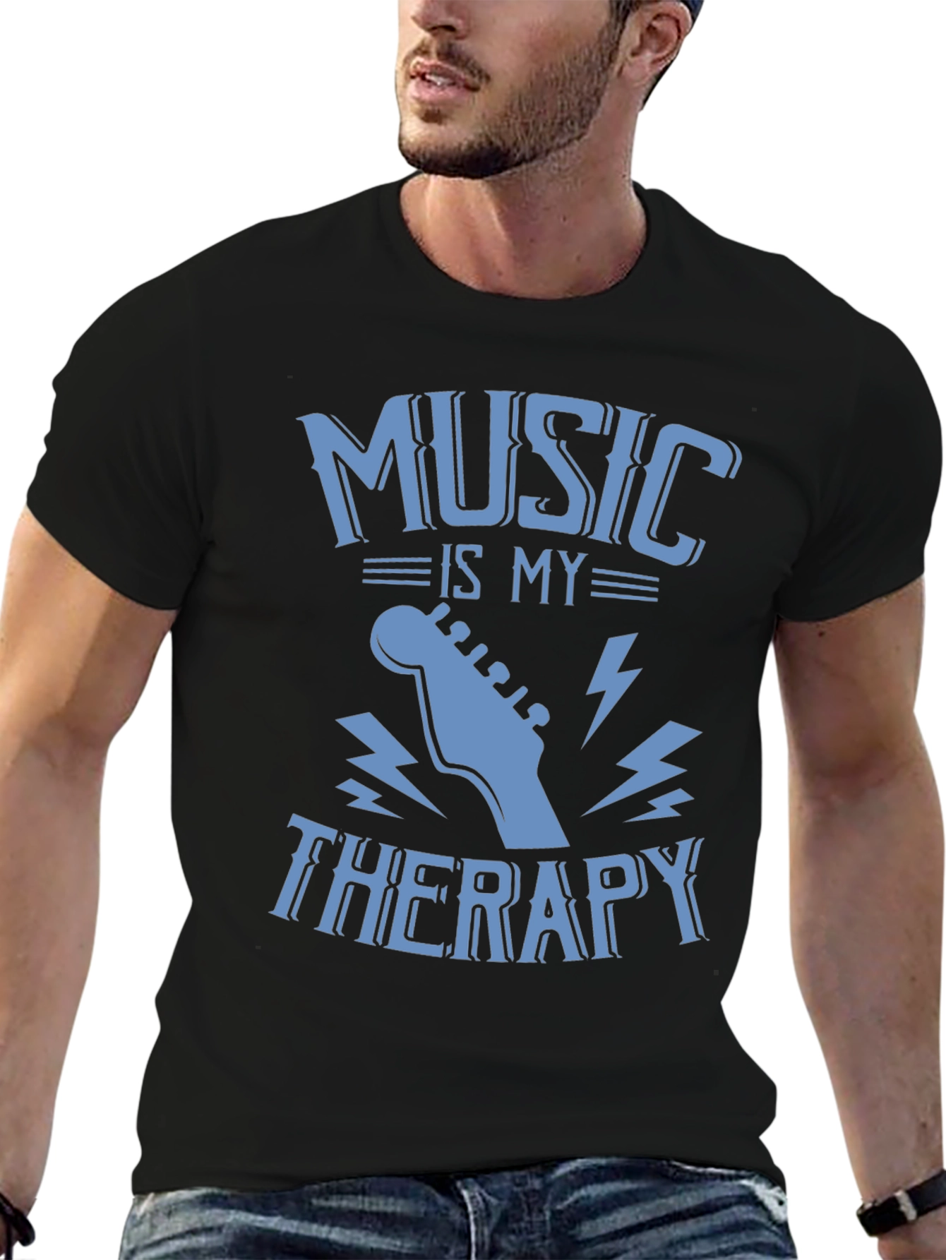 Music is My Therapy Graphic T-Shirt