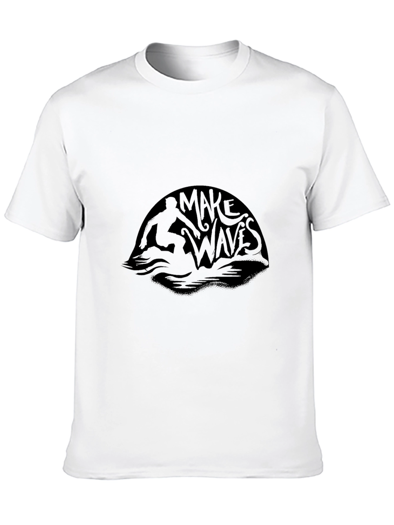 Make Waves Black Graphic Tee
