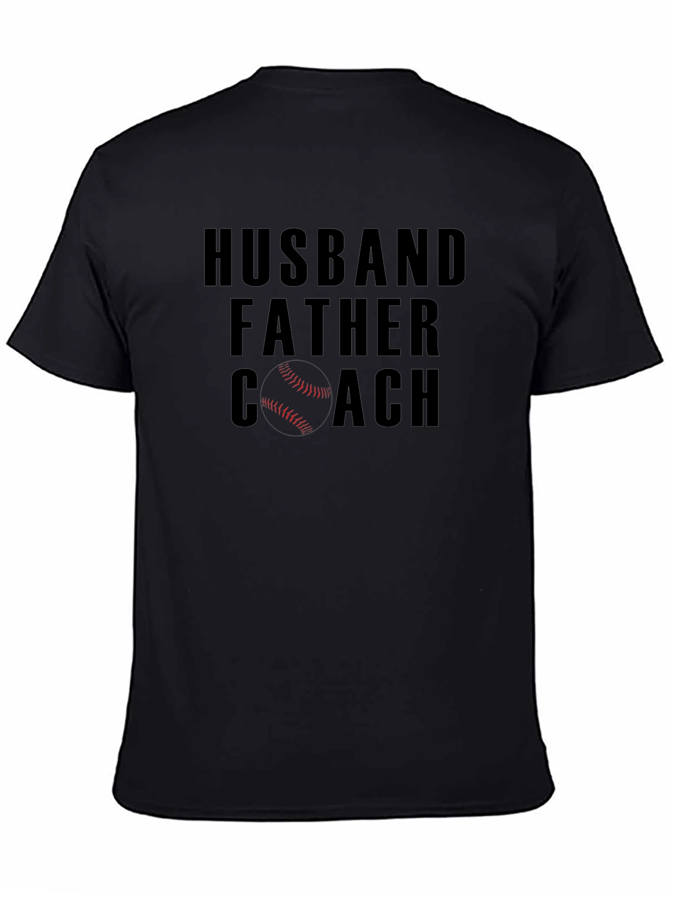 Husband Father Coach T-Shirt - Baseball Dad
