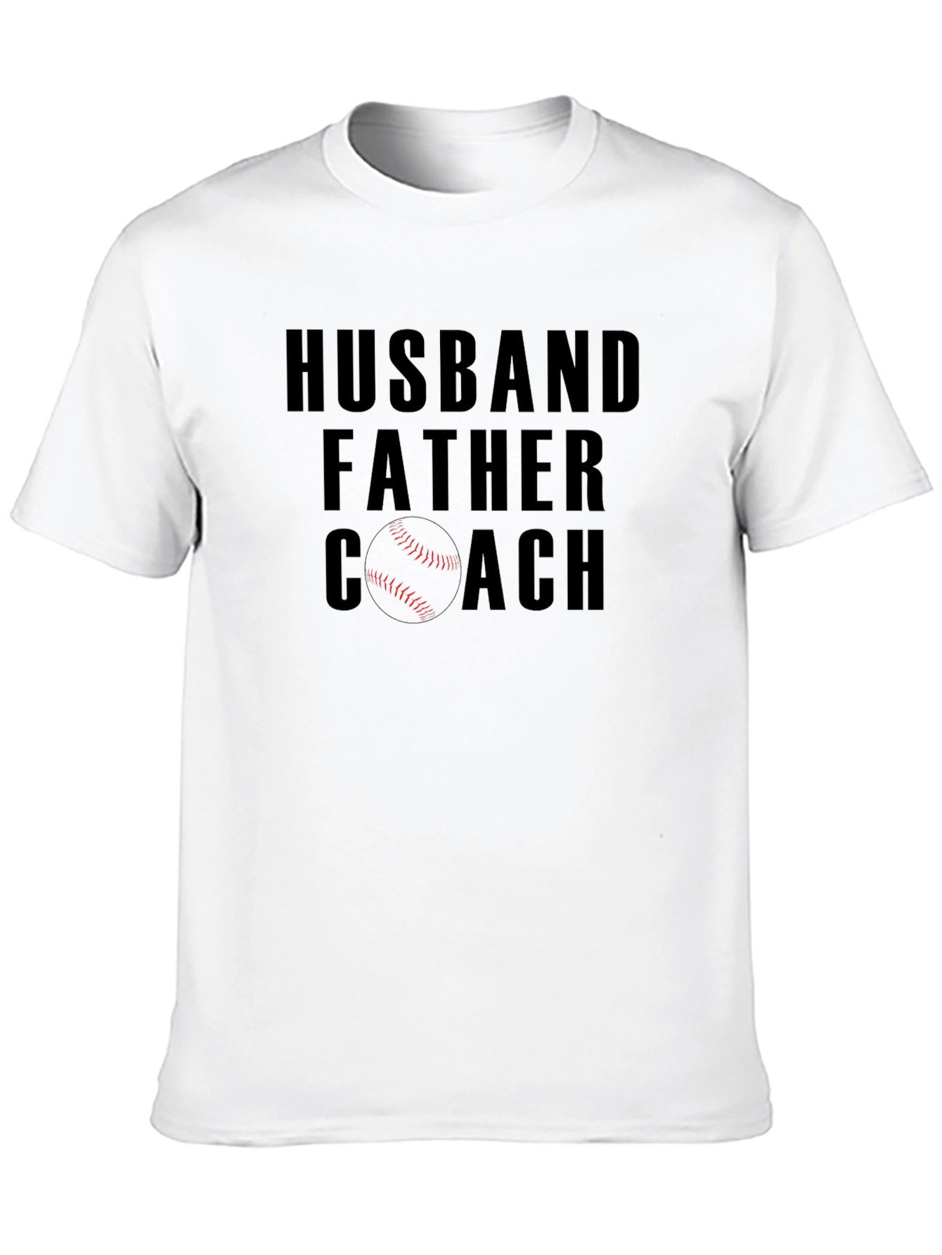 Husband Father Coach T-Shirt - Baseball Dad