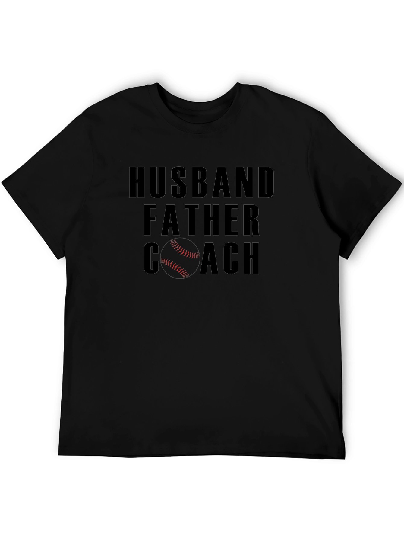 Husband Father Coach T-Shirt - Baseball Dad