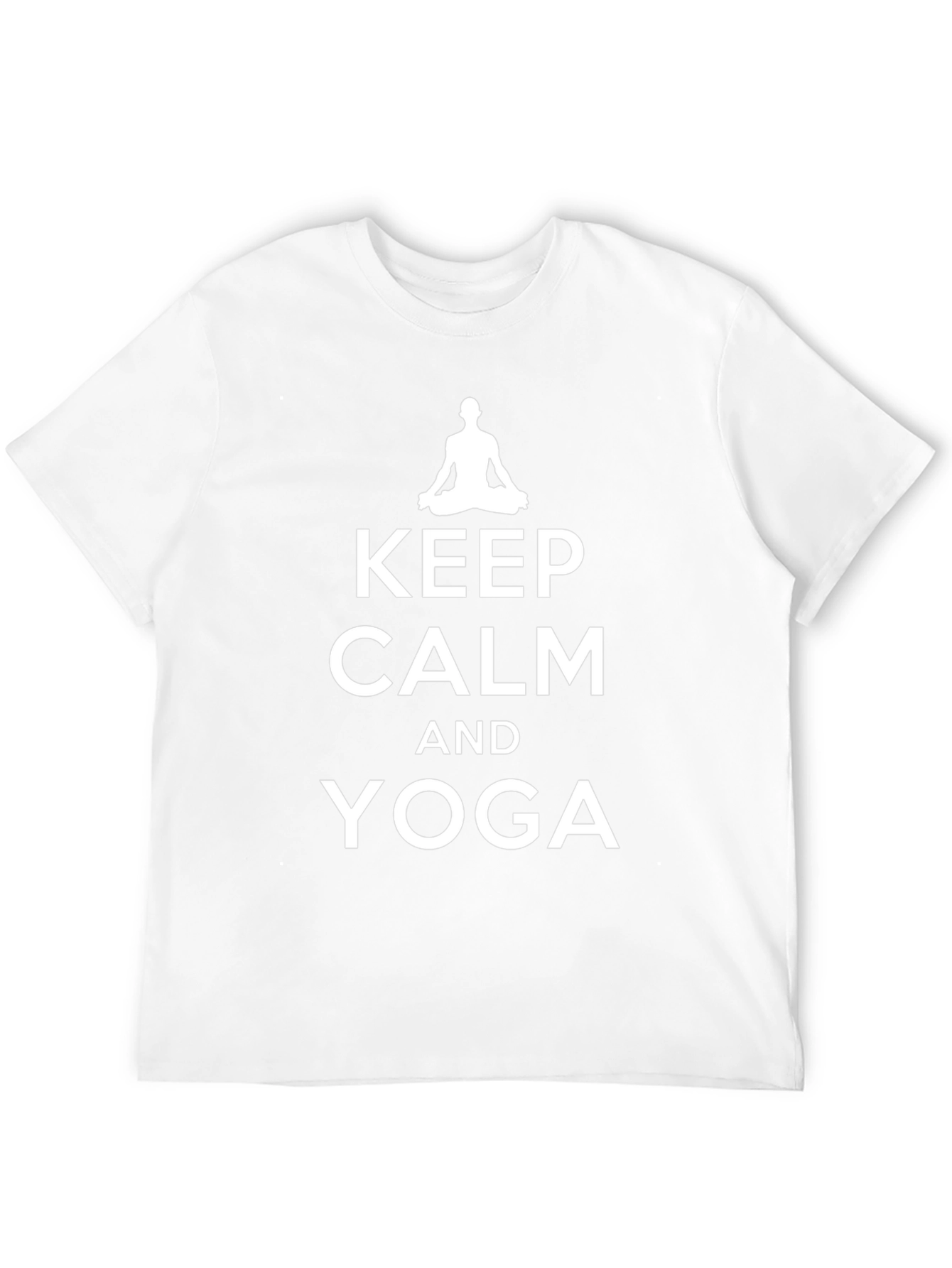 Keep Calm Yoga T-Shirt - Black Cotton Blend