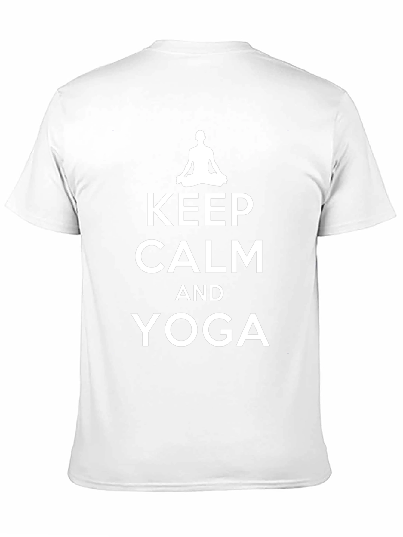 Keep Calm Yoga T-Shirt - Black Cotton Blend