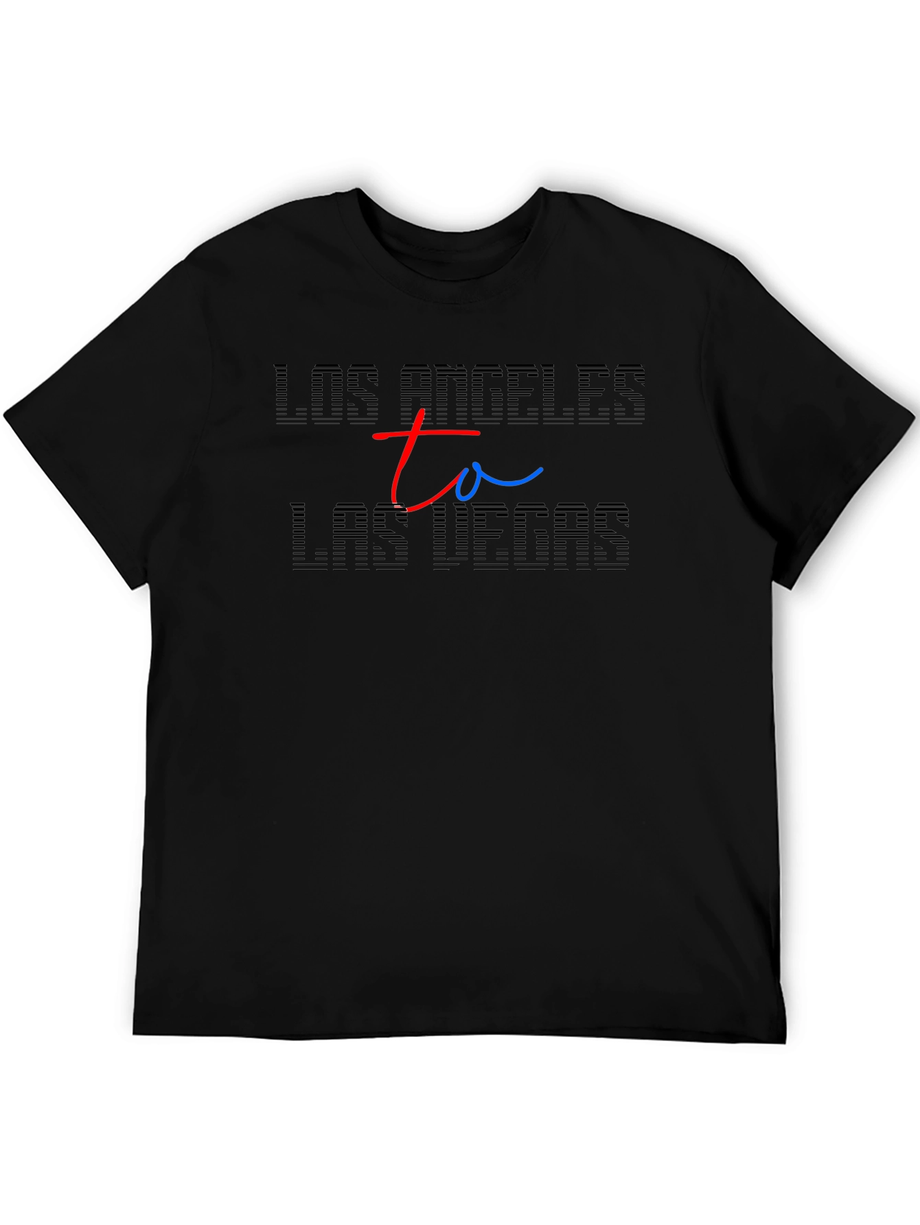 LA to Las Vegas Black T-Shirt