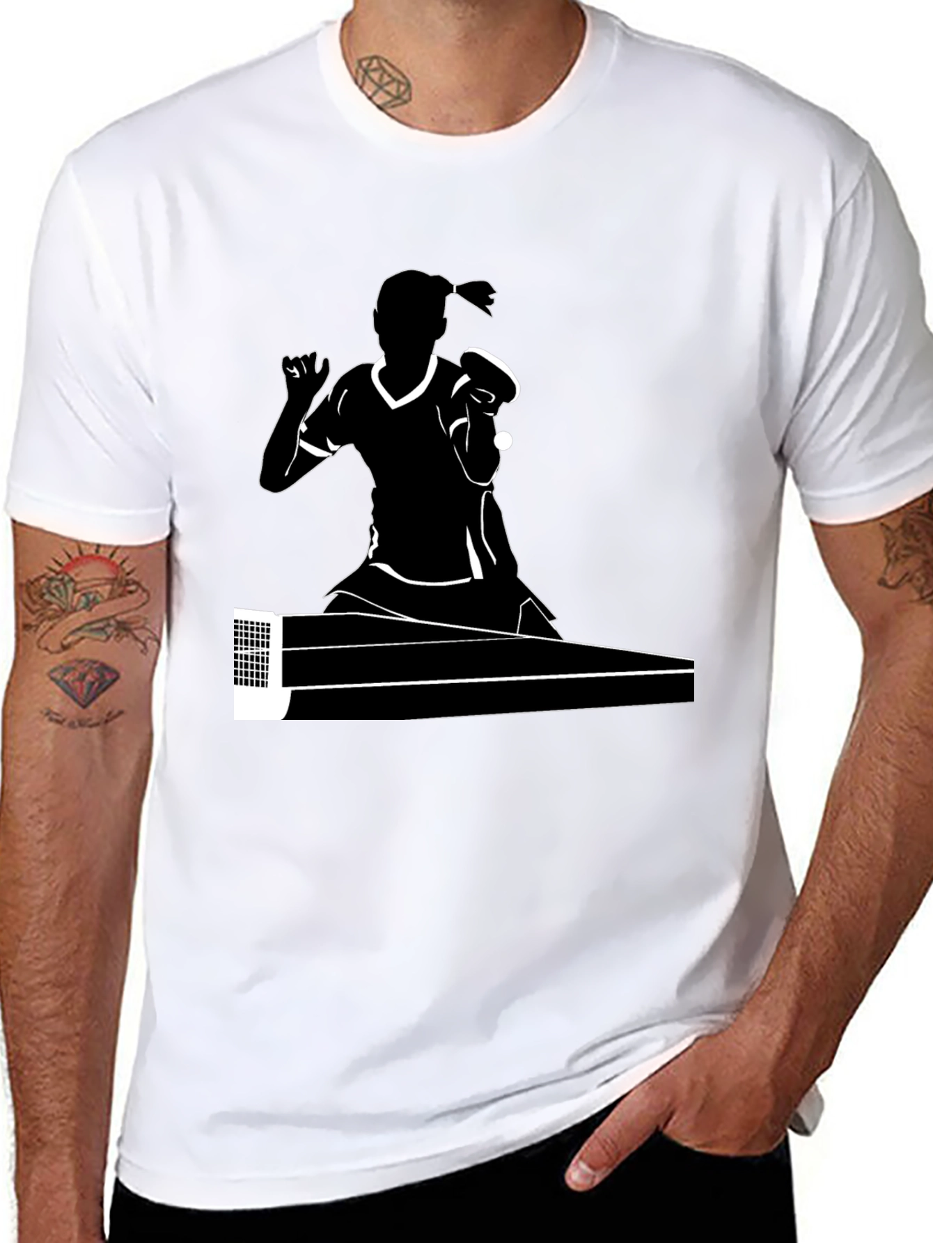 Table Tennis Player Graphic Tee