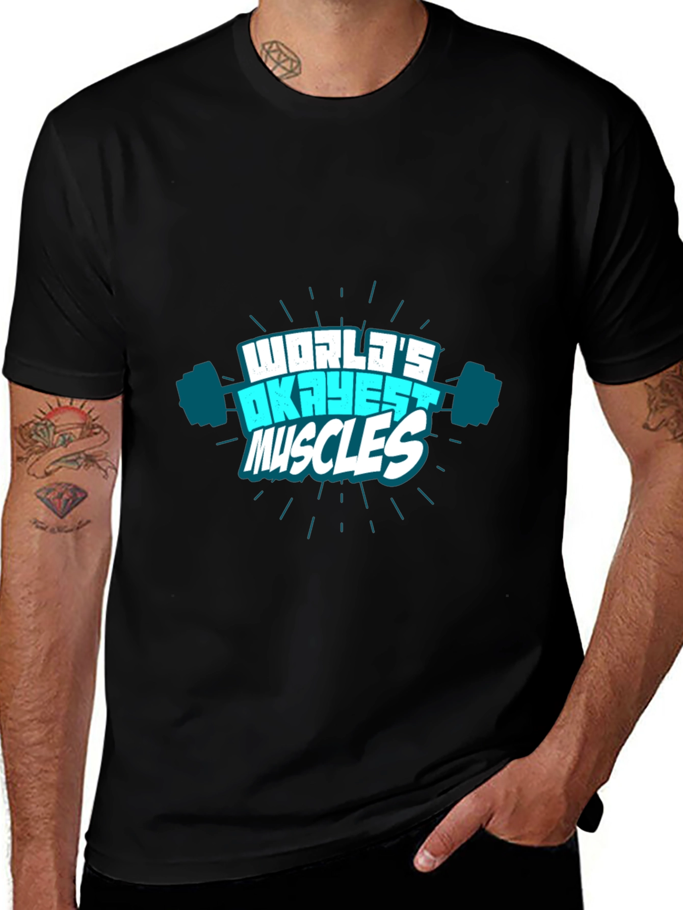 Worlds Okayest Muscles Graphic T-Shirt