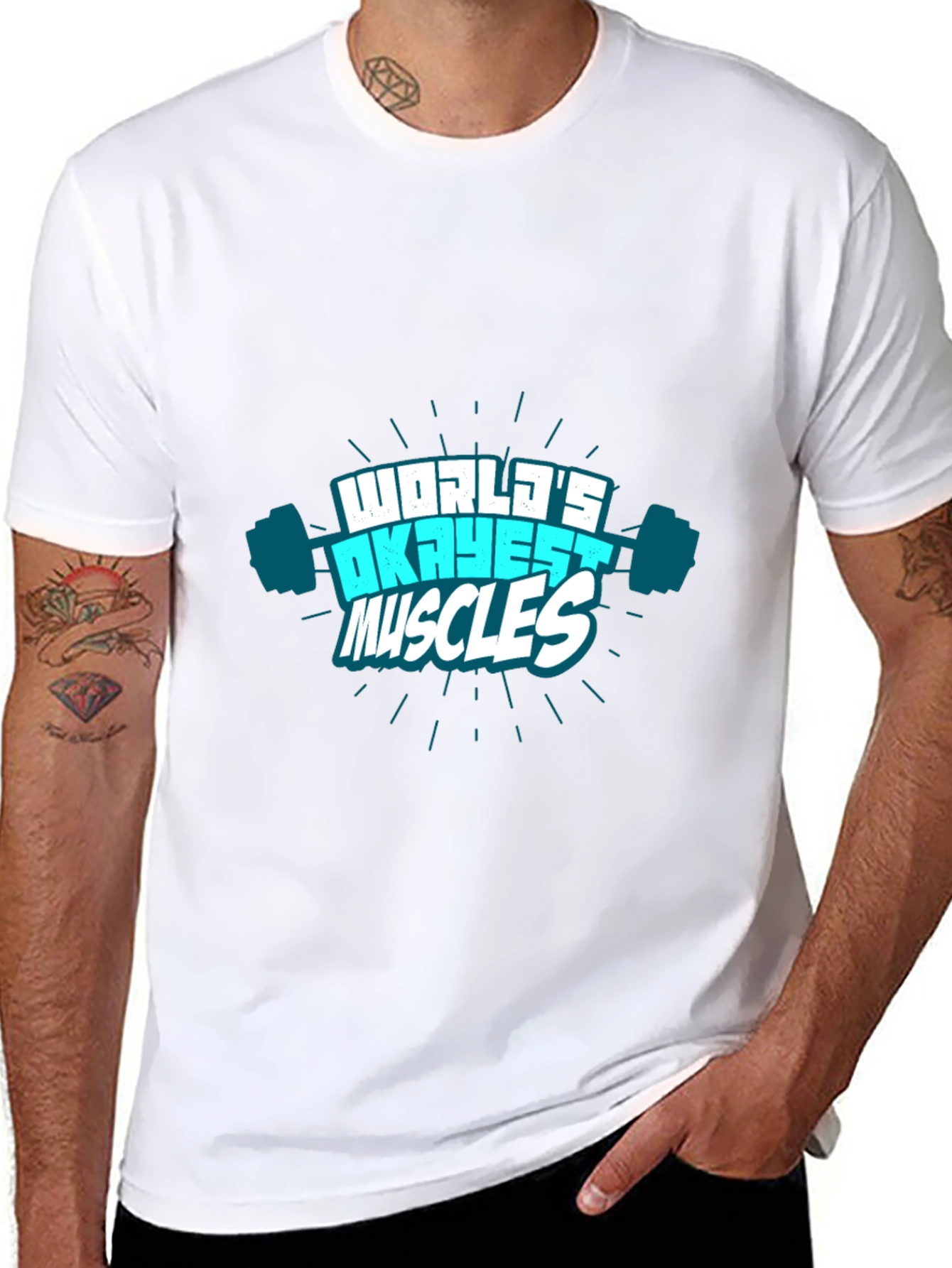 Worlds Okayest Muscles Graphic T-Shirt