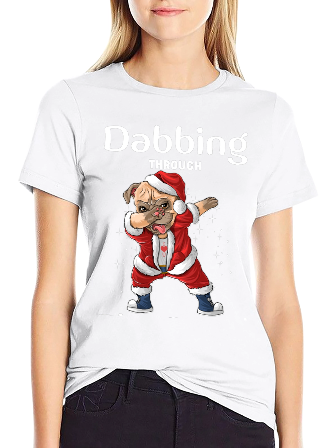 Dabbing Dog Christmas T-Shirt