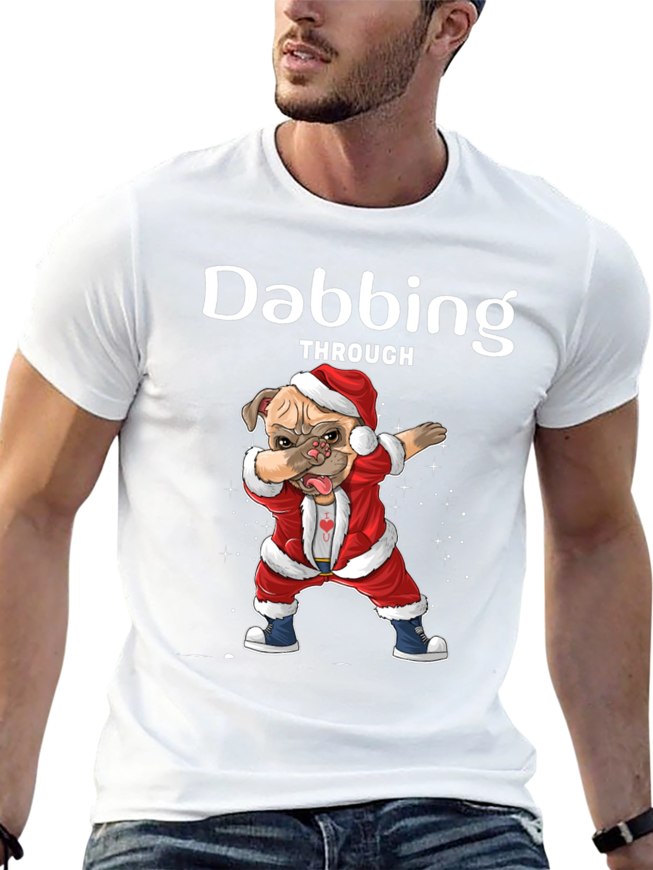 Dabbing Dog Christmas T-Shirt