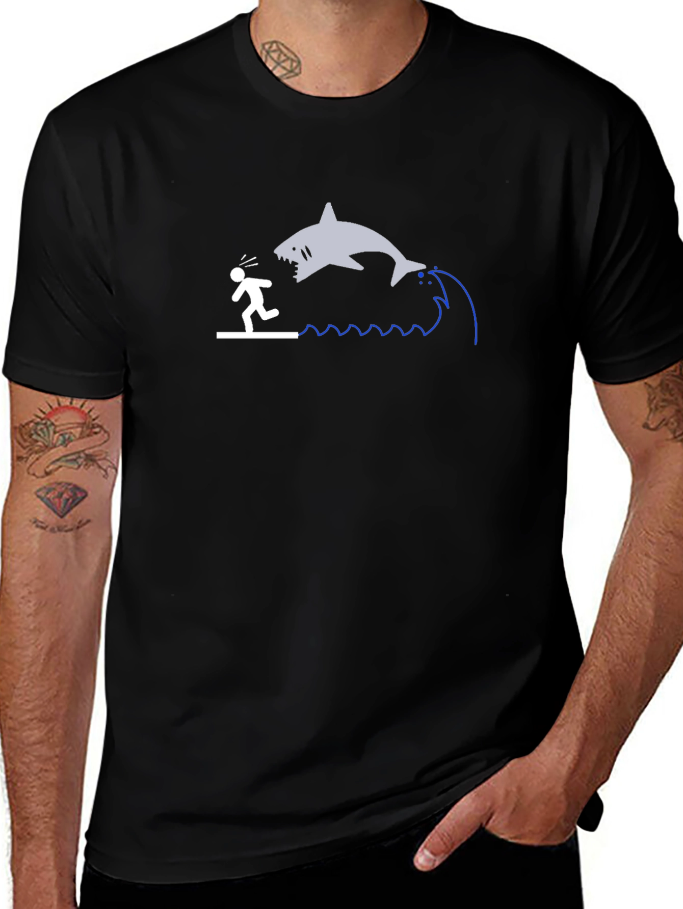 Shark Attack Graphic Tee - Run!