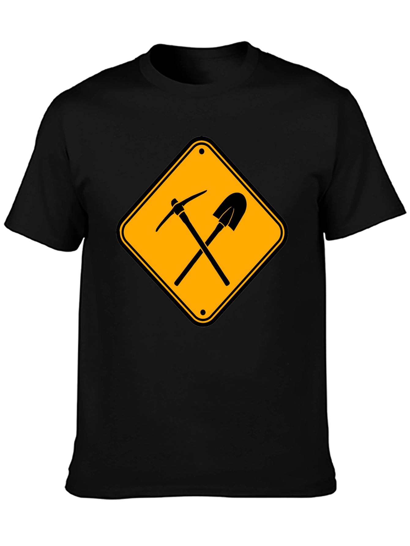 Mining Tools Sign T-Shirt - Black
